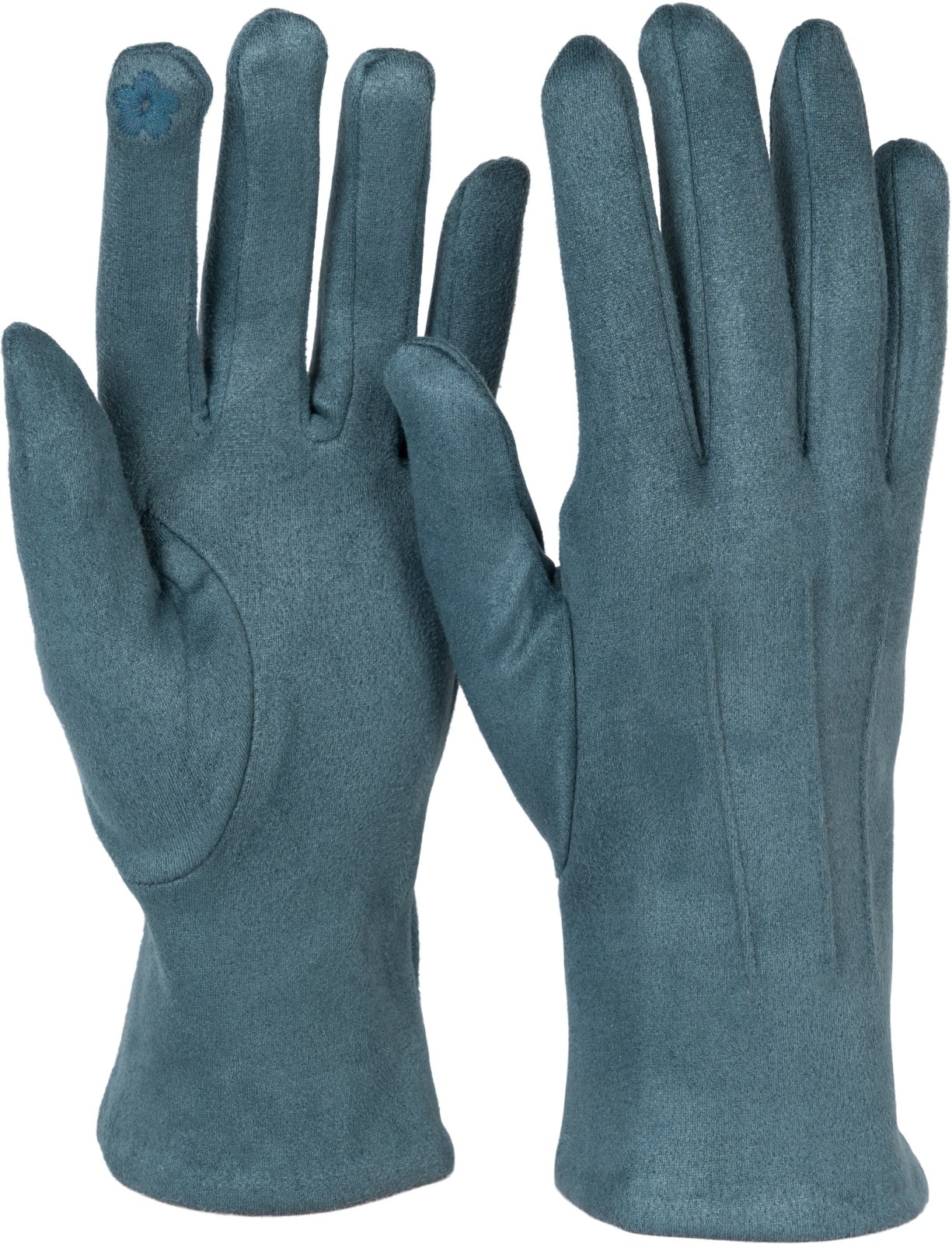 styleBREAKER Fleecehandschuhe "Einfarbige Touchscreen Handschuhe Ziernähte" 1 Stk.