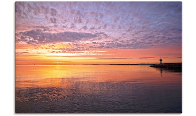 Wandbild »Sonnenaufgang am Ostseestrand«, Bilder vom Sonnenuntergang & -aufgang (1...