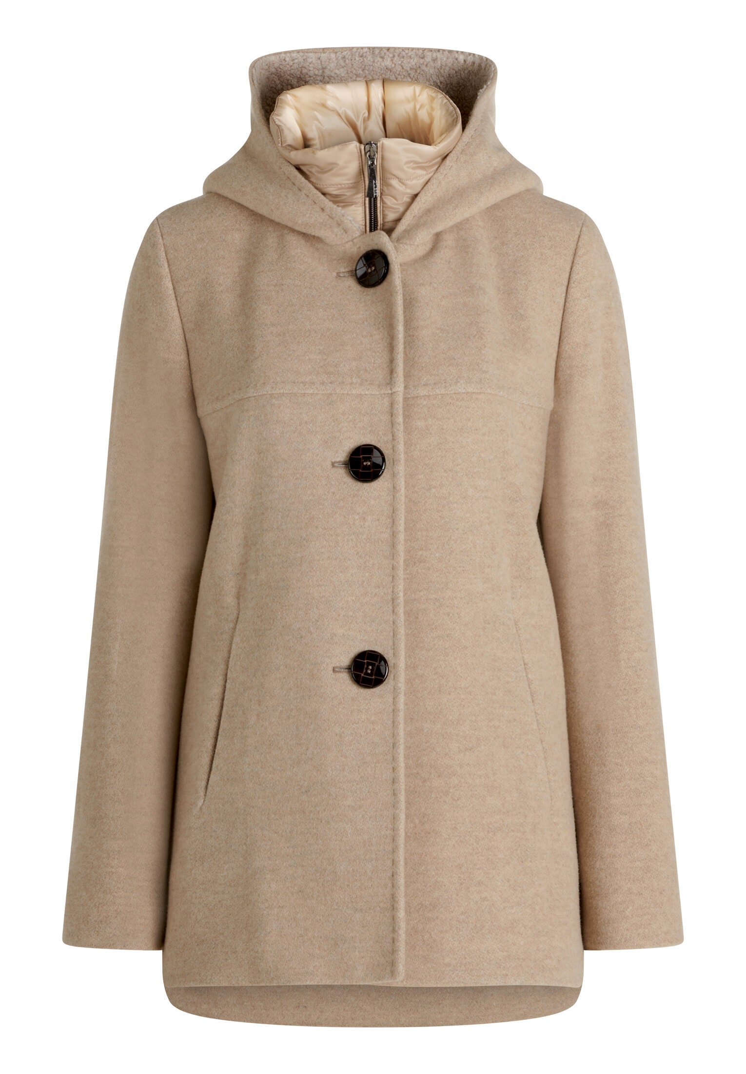 Gil Bret Wolljacke "Damen mit Kapuze" mit Kapuze