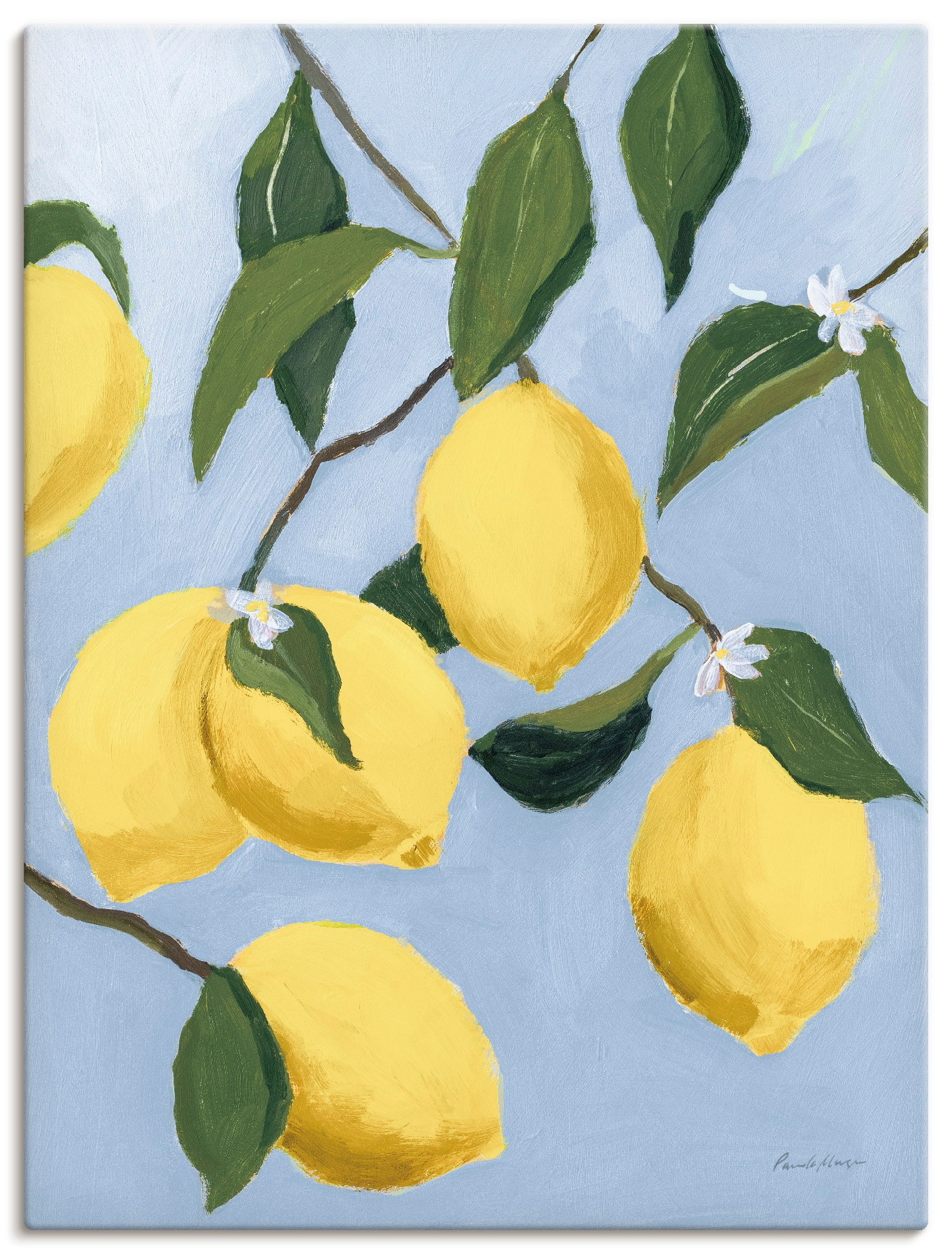 Wandbild ARTLAND "Lemon Tree Light", farbe bild(er): gelb, B:60cm H:80cm, Bilder, als Alubild, Leinwandbild, Poster, Wandaufkleber in verschied. Größen