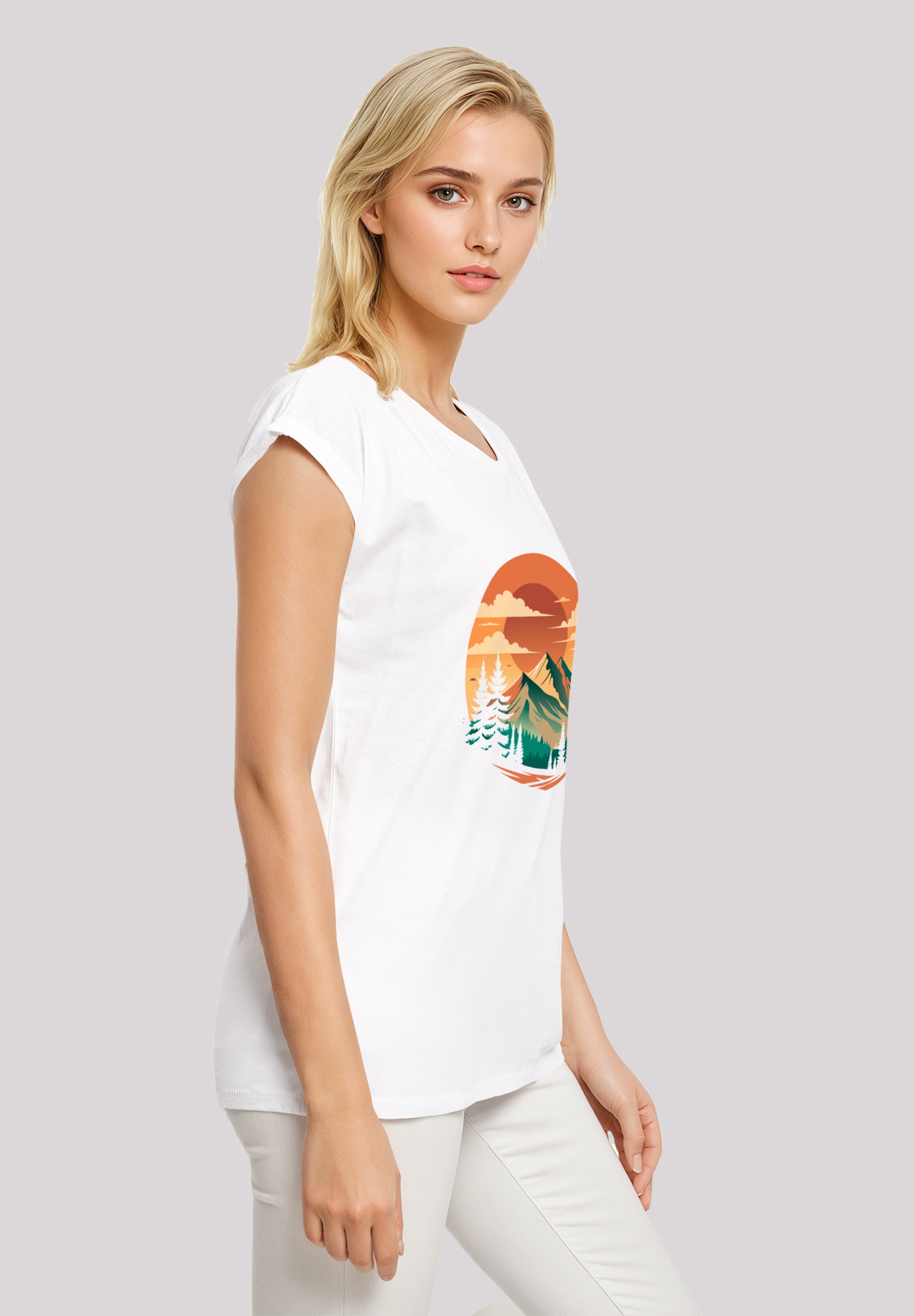 F4NT4STIC T-Shirt »Sonnenuntergang Berglandschaft« Premium Qualität