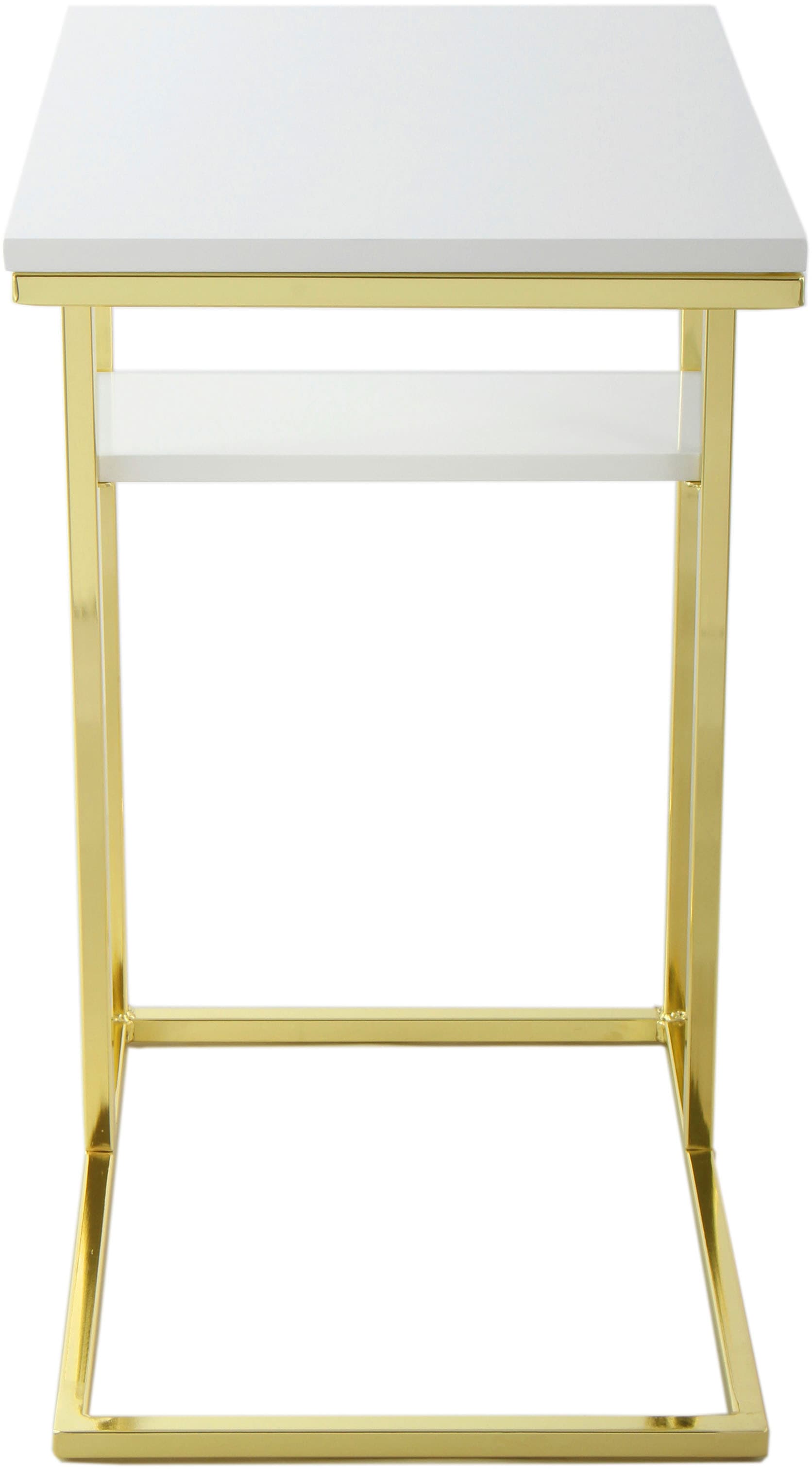 Kayoom Beistelltisch »Lucilla 225, Beistelltisch in eleganter Optik, in rechteckiger Form«, (1 St.), Modernes C-Form, dezentes Design, mit zusätzlicher Ablage