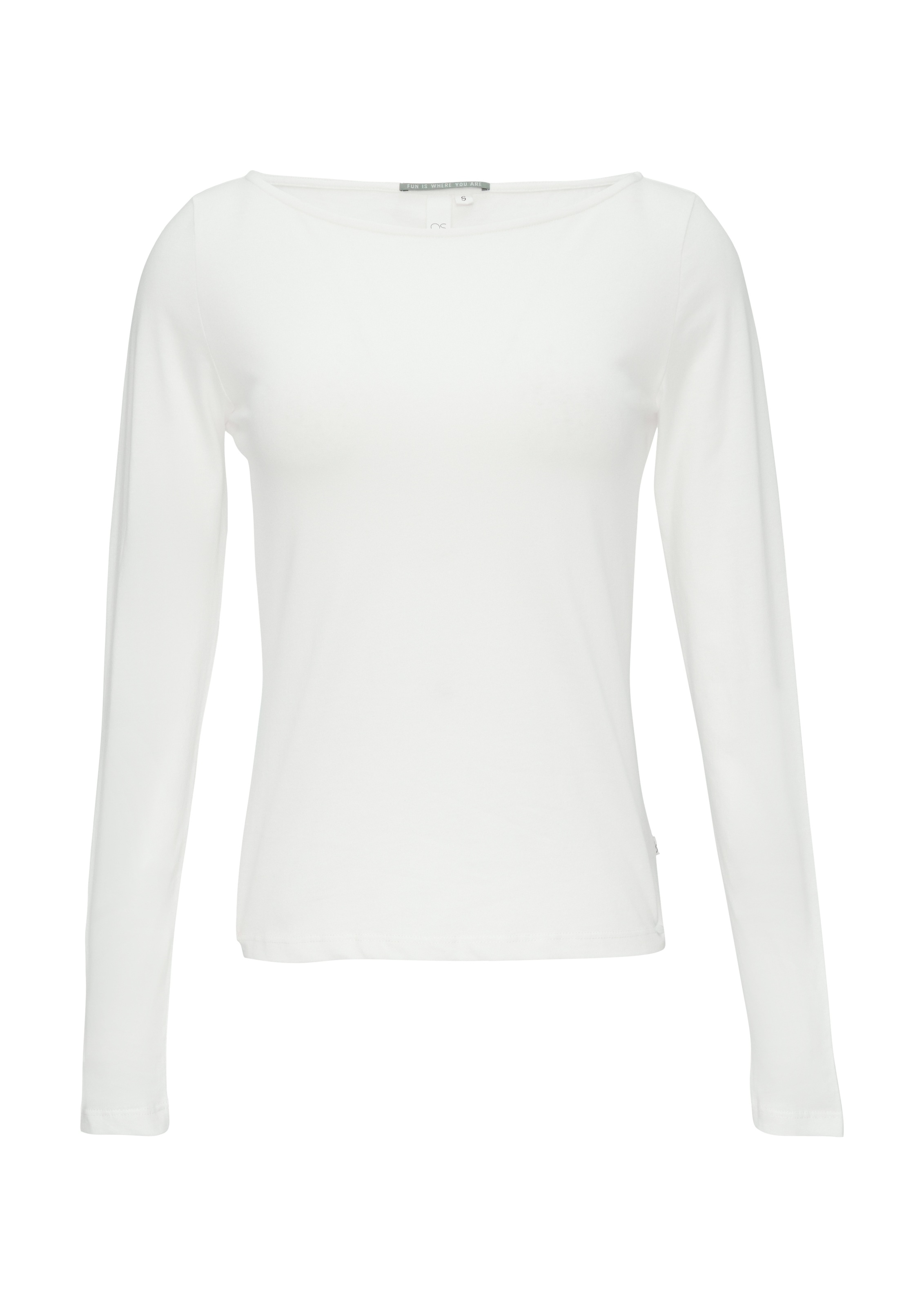 QS Longsleeve, mit U-Boot Ausschnitt