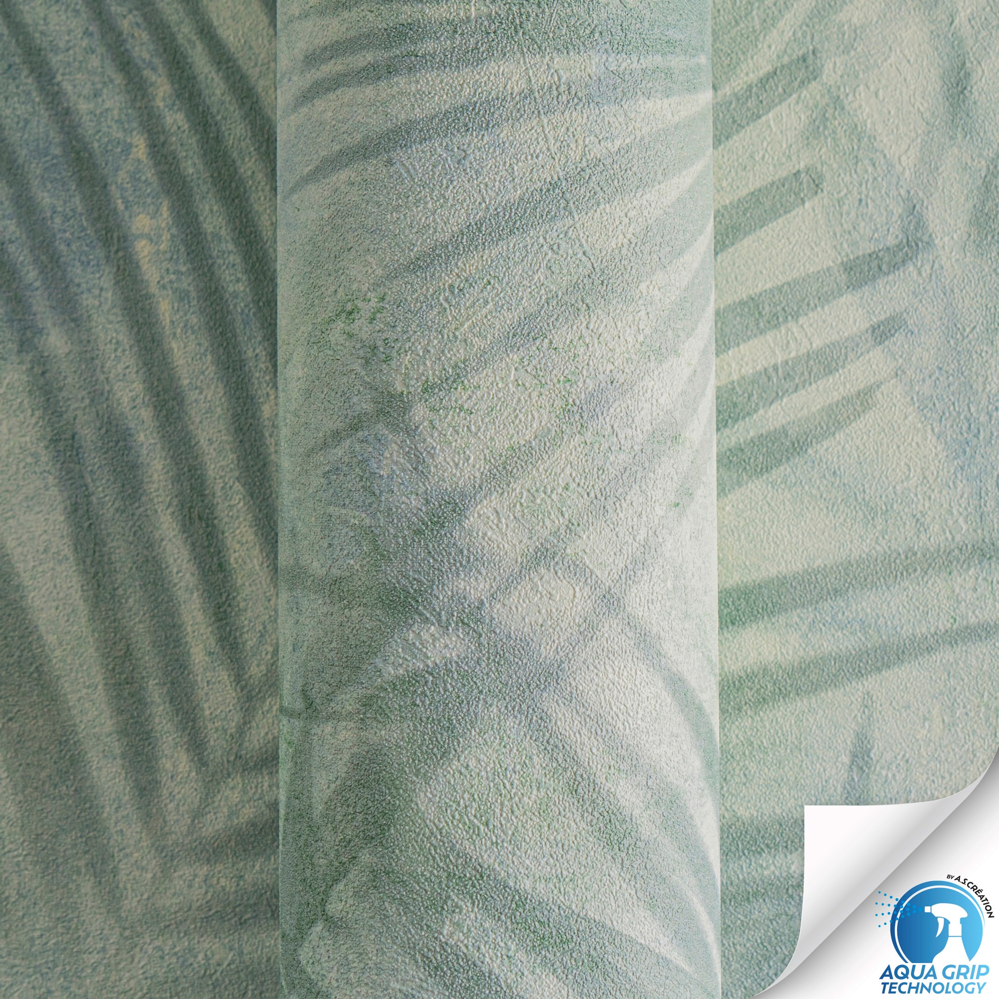 living walls Vliestapete »DesignDrop vorgeleimte Tapete Palmen Mustertapete Grün Blau« matt strukturiert florale Vliestapete vorgekleistert für Schlafzimmer Wohnzimmer Küche