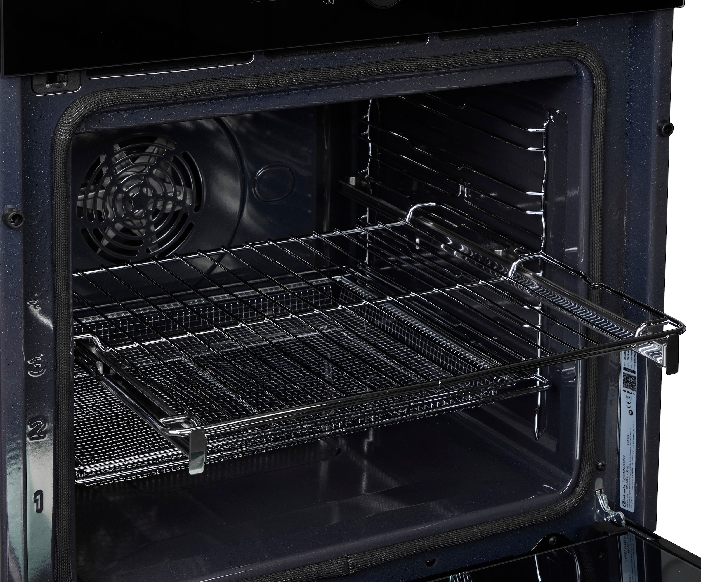 BAUKNECHT Pyrolyse Backofen  »BBI4S8PM1SK«, mit 1-fach-Teleskopauszug, Pyrolyse-Selbstreinigung, AirFry-Funktion, Pizzafunktion, 1-fach-Teleskopauszug, Gentle Steam