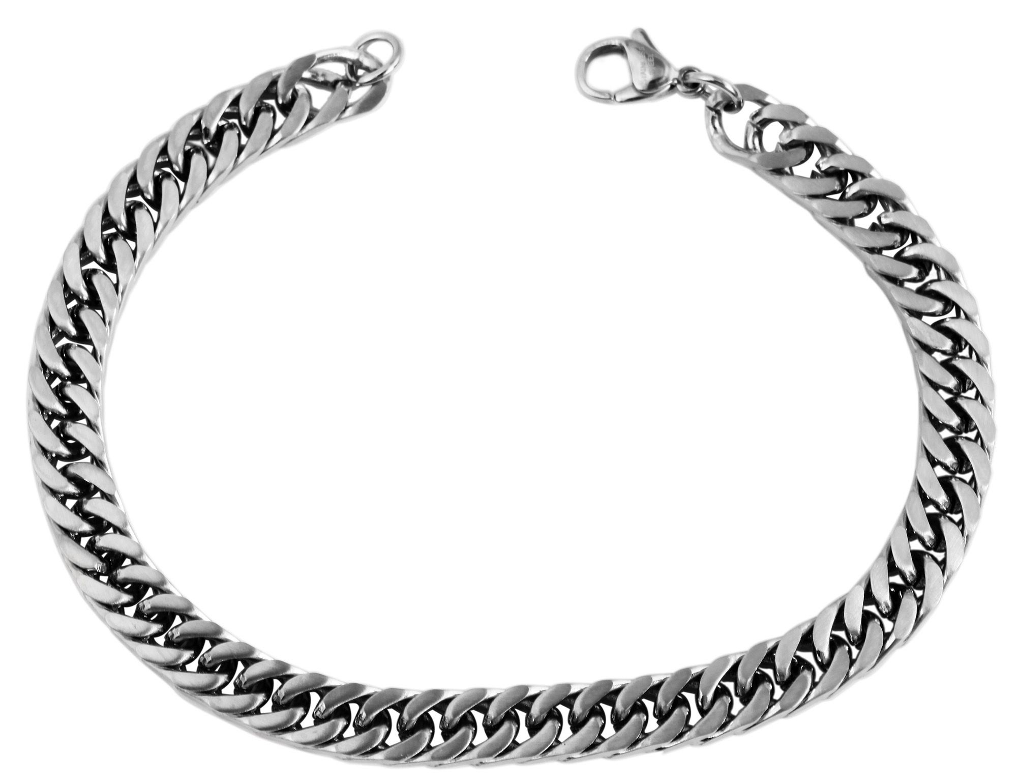 Armband ADELIA´S "Unisex Armband – Panzerarmband aus Edelstahl 21 cm", silber, Armbänder, Damen, 21cm, Edelstahl, Armband, Perfekt als Geschenk für besondere Menschen