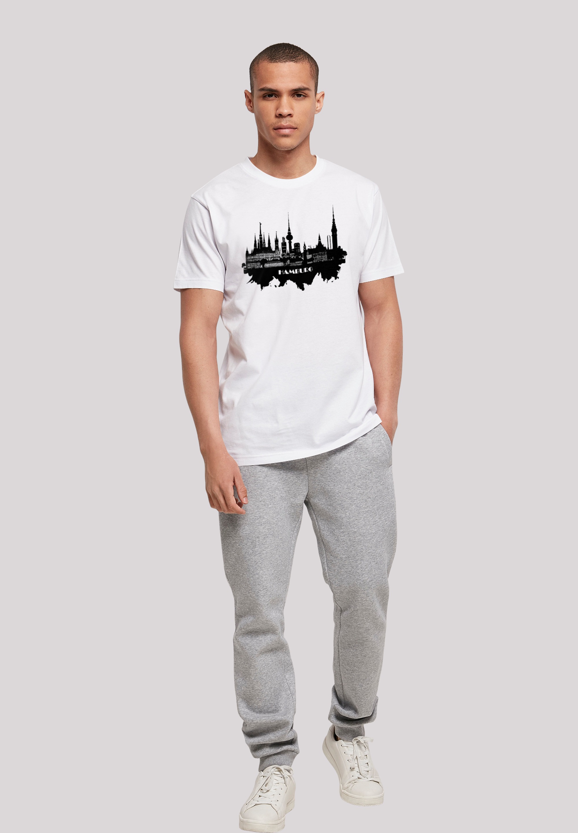 F4NT4STIC T-Shirt »Cities Collection - Hamburg skyline«, Print