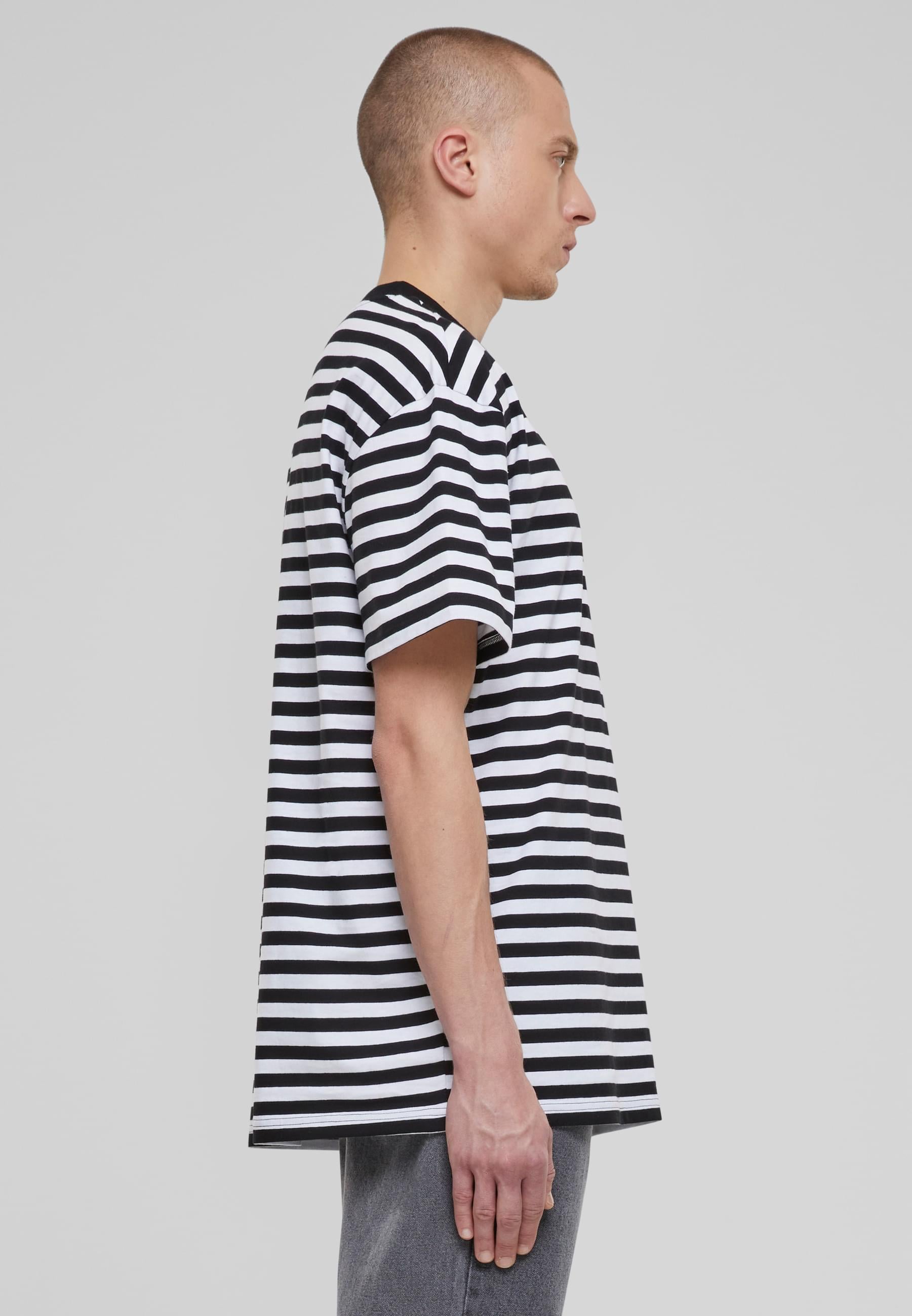 URBAN CLASSICS T-Shirt »Urban Classics Herren Regular Stripe Tee« 1 Stk.