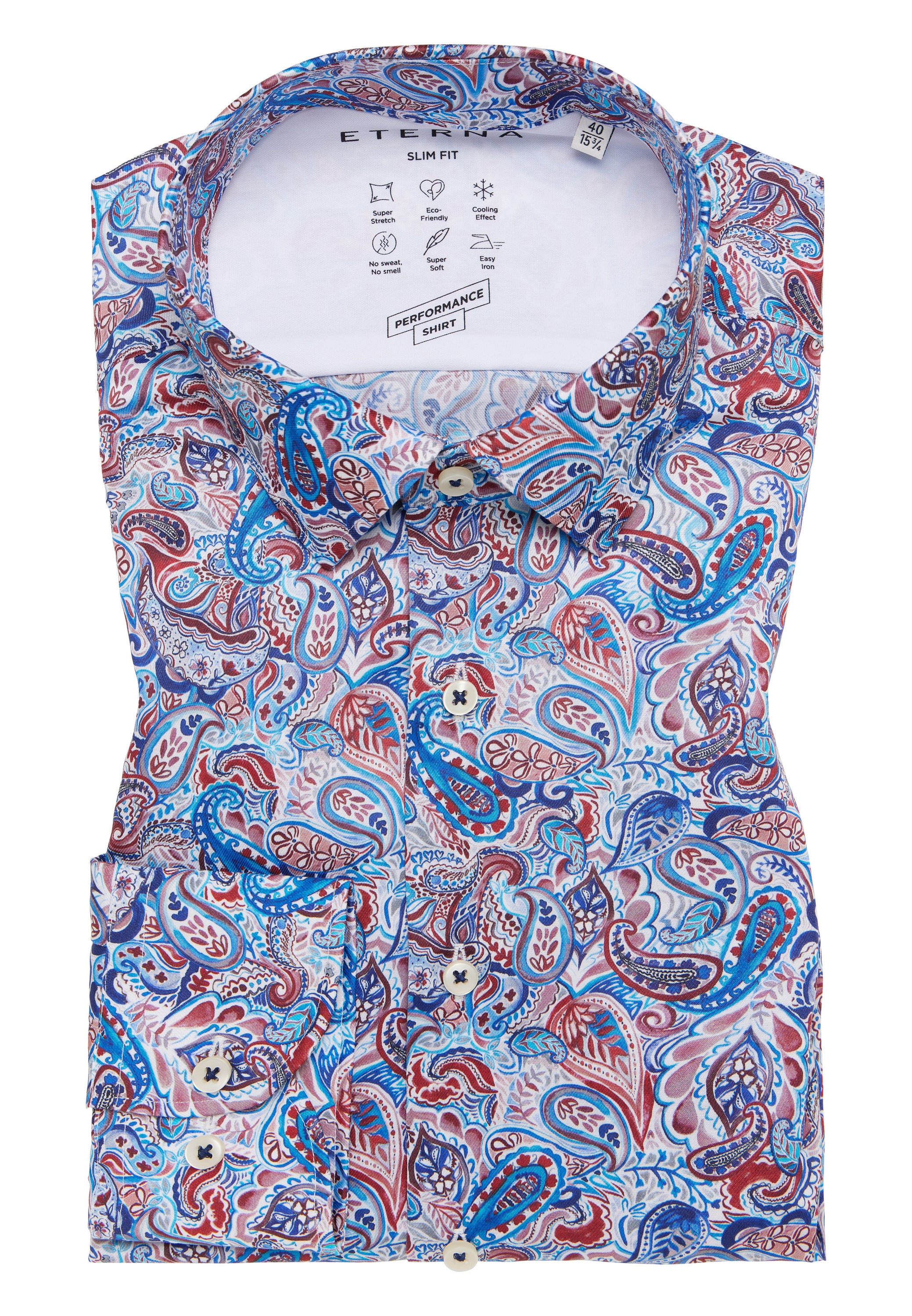 Eterna Langarmhemd »SLIM FIT«, EASY IRON (bügelleicht)