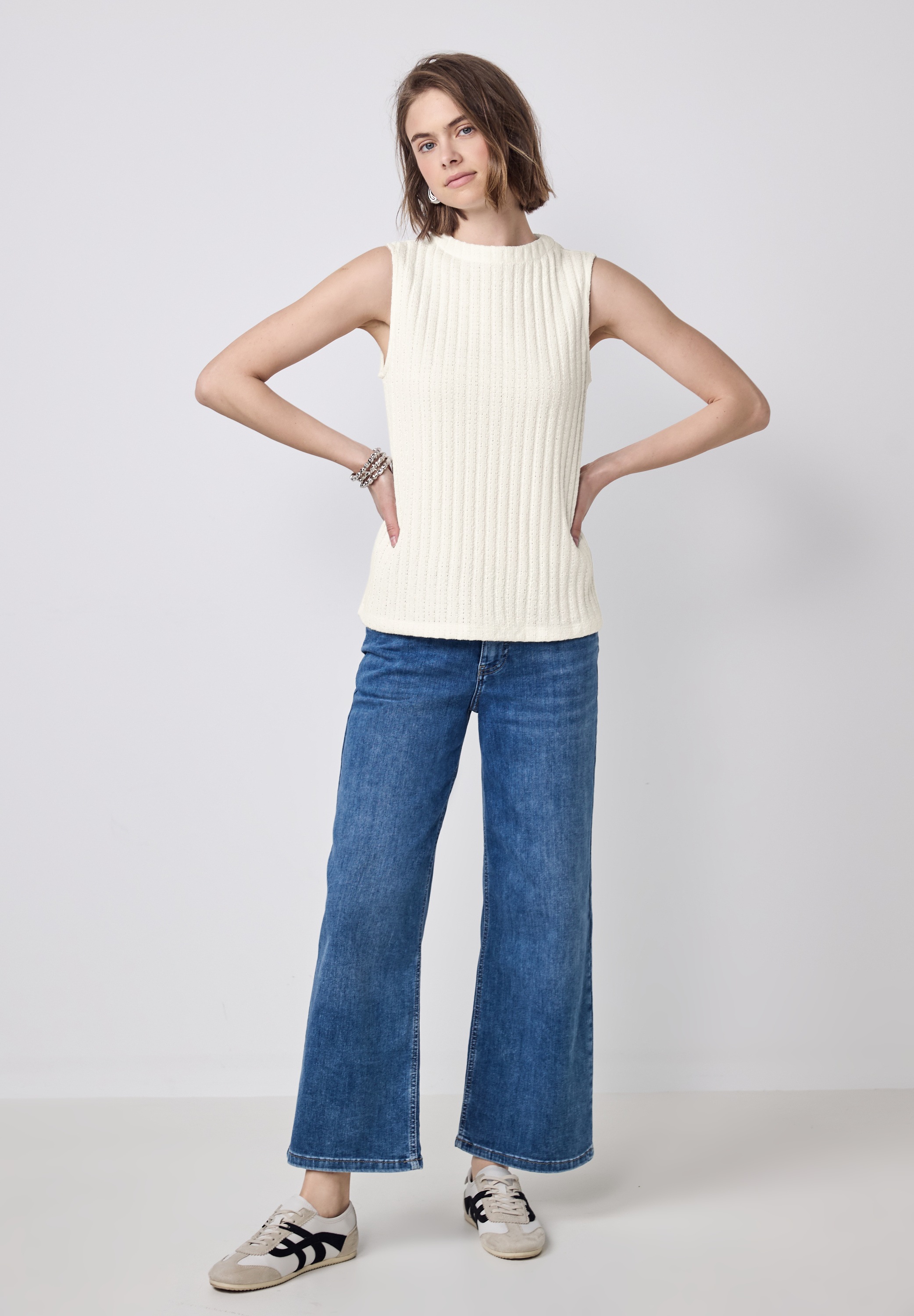 Thumbnail - STREET ONE STUDIO Ripptanktop mit Stehkragen