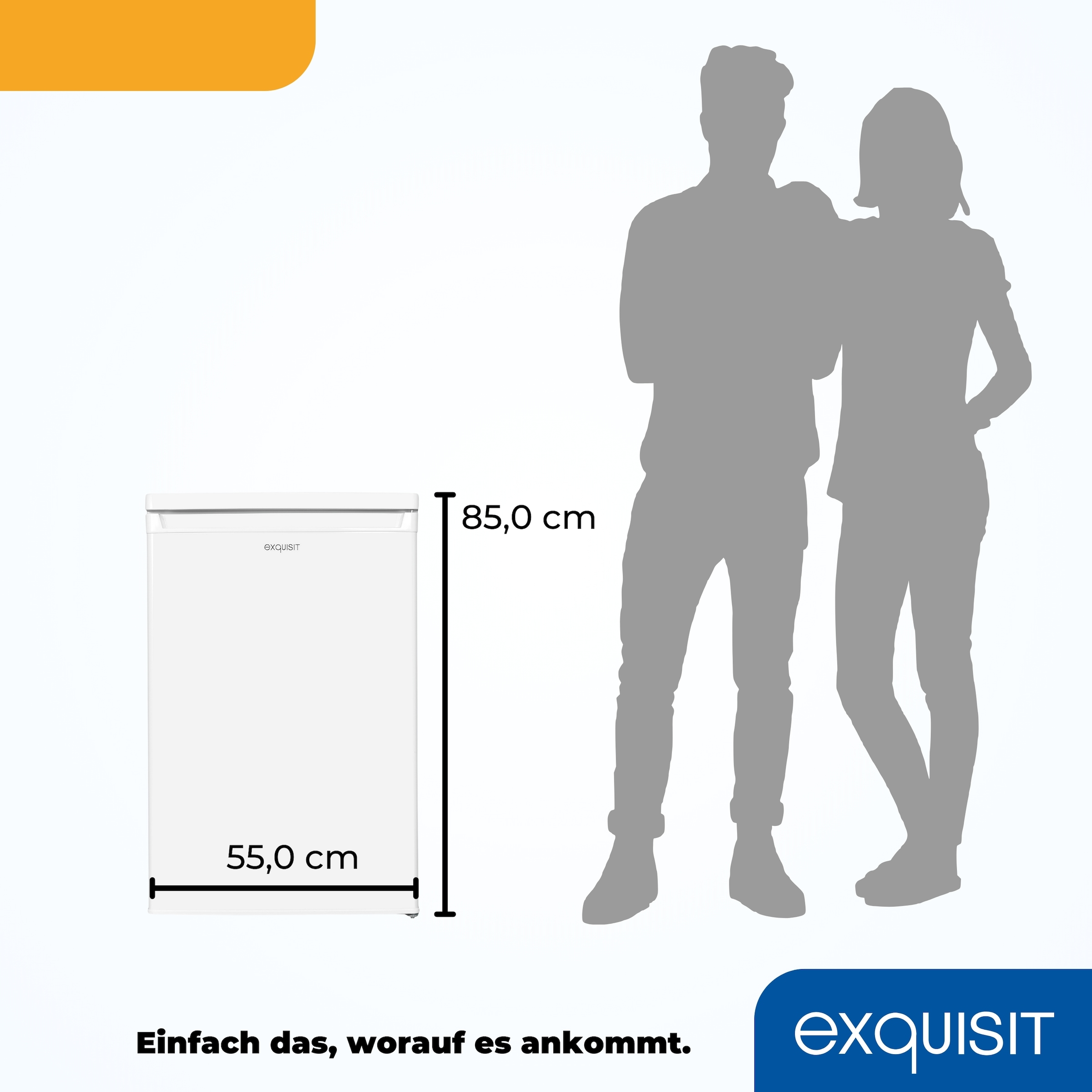 exquisit Vollraumkühlschrank »KS16-V-040D«, 126 Liter Nutzinhalt, Leiser Betrieb, Energieeffizienzklasse D
