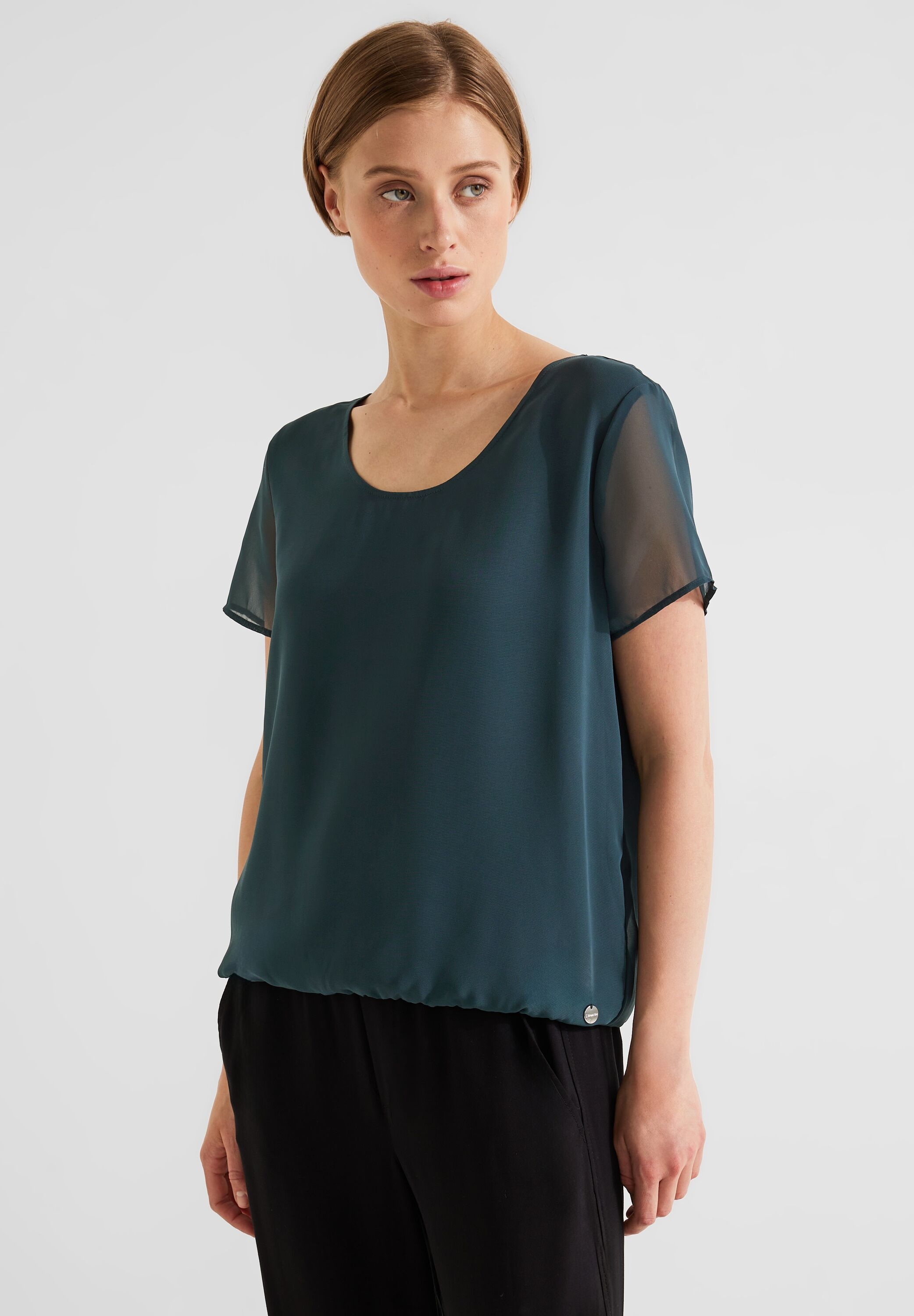 STREET ONE Chiffonbluse, mit Elastiksaum kaufen