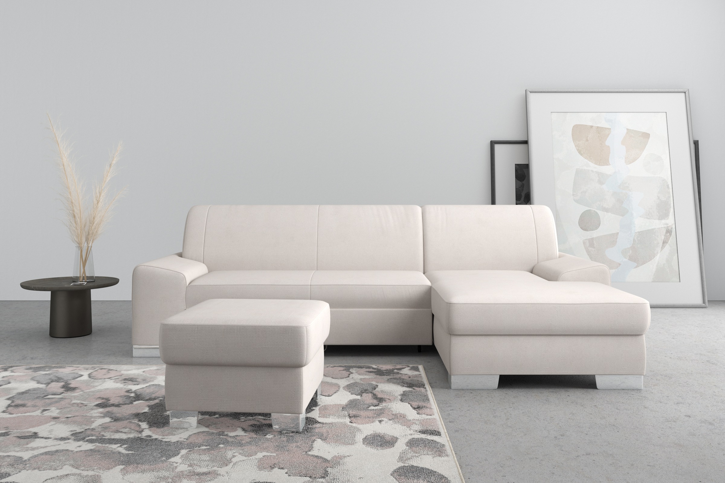 DOMO collection Ecksofa »Anzio L-Form«, wahlweise mit Bettfunktion und Federkern