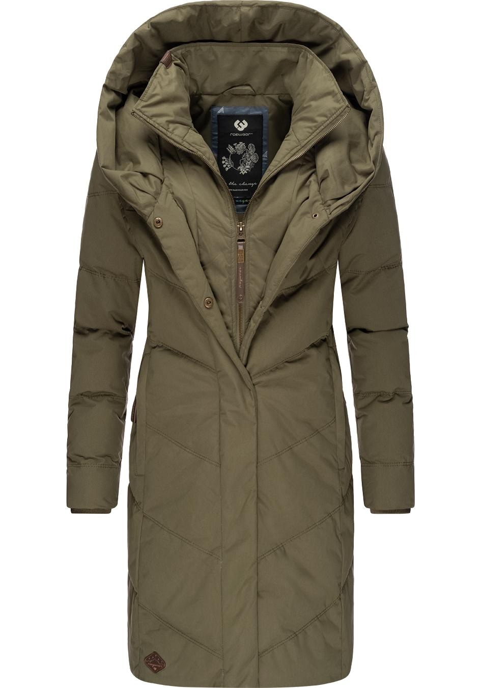 Ragwear Winterjacke »Natalka II Intl.«, mit Kapuze, stylischer, gesteppter Winterparka mit großer Kapuze