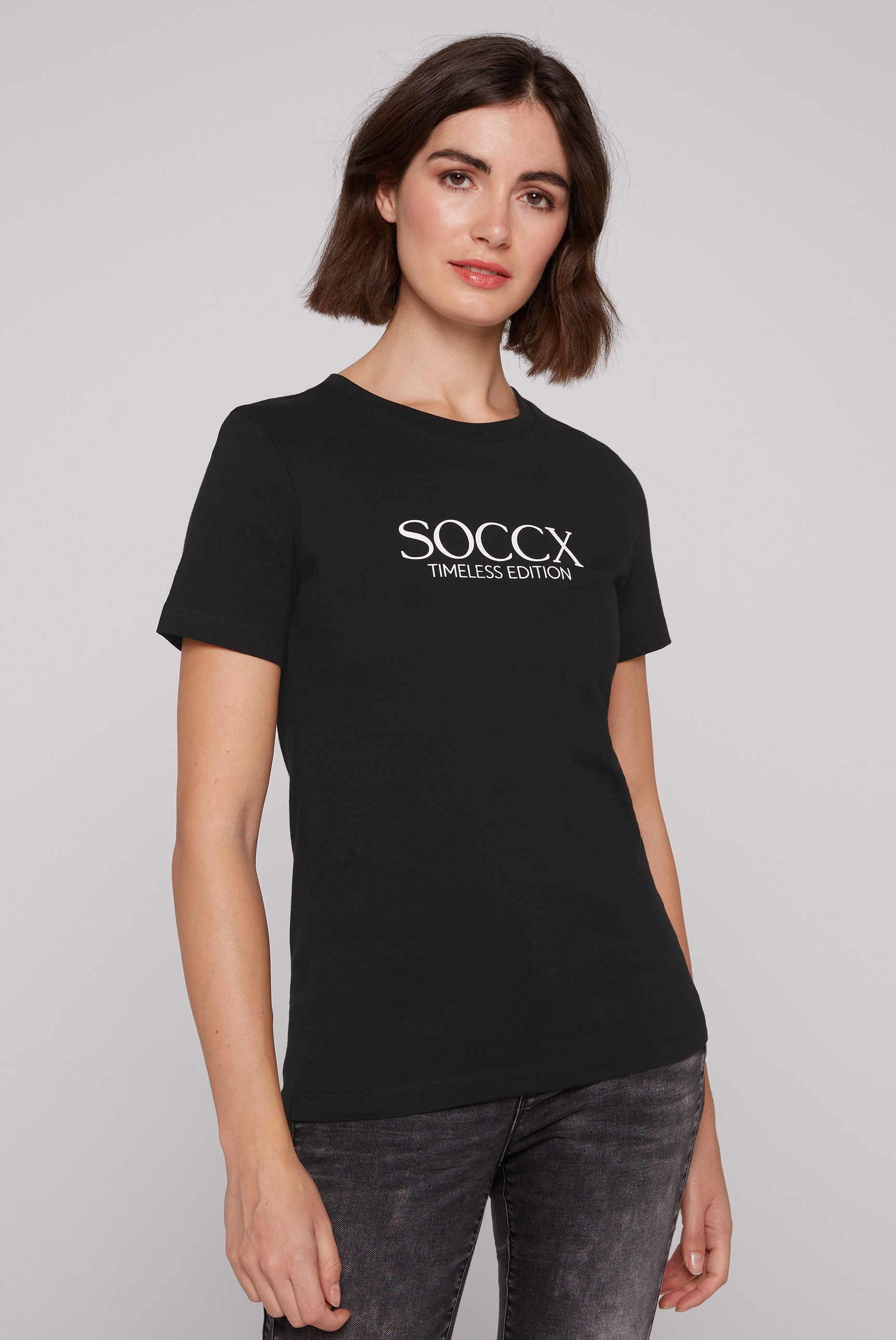 SOCCX Rundhalsshirt, aus Baumwolle