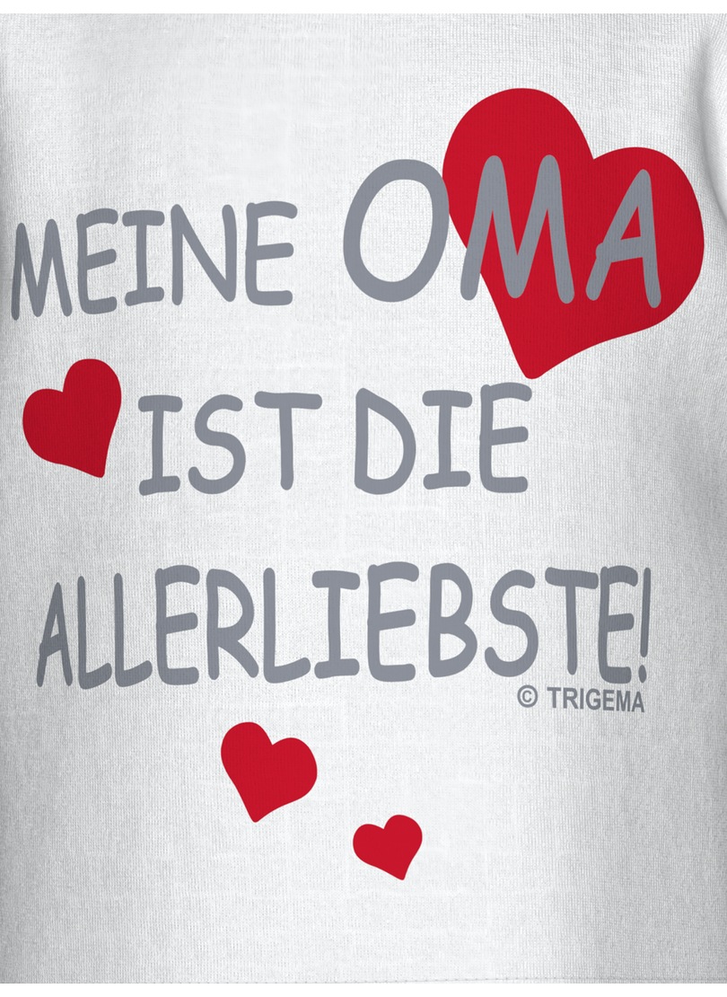 Trigema T-Shirt "TRIGEMA T-Shirt Omas Liebling" 1 Stk.