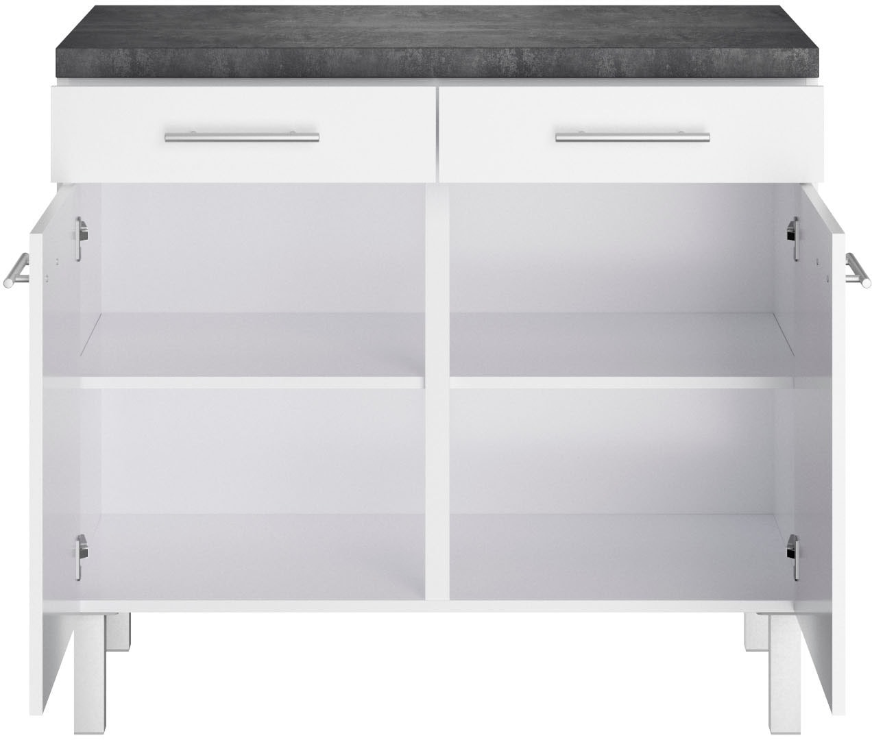 OPTIFIT Unterschrank, Breite 100 cm, 2 Türen, 2 Schubkästen