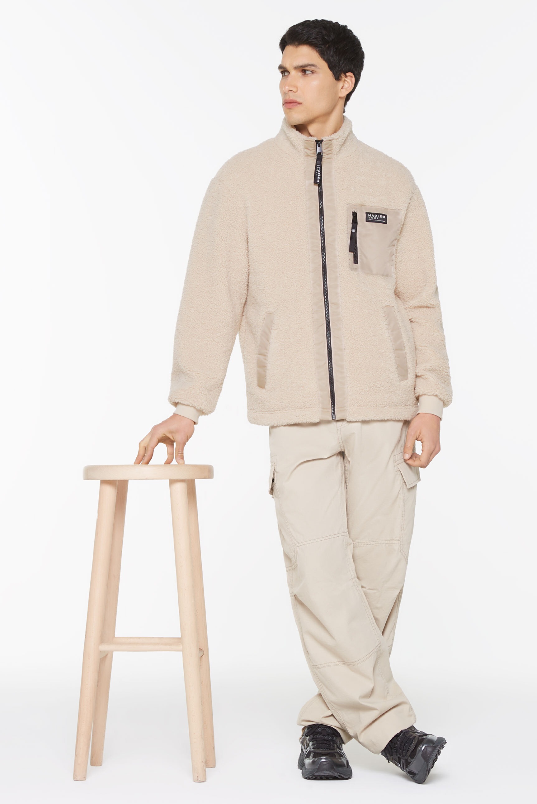 Harlem Soul Fleecejacke ohne Kapuze