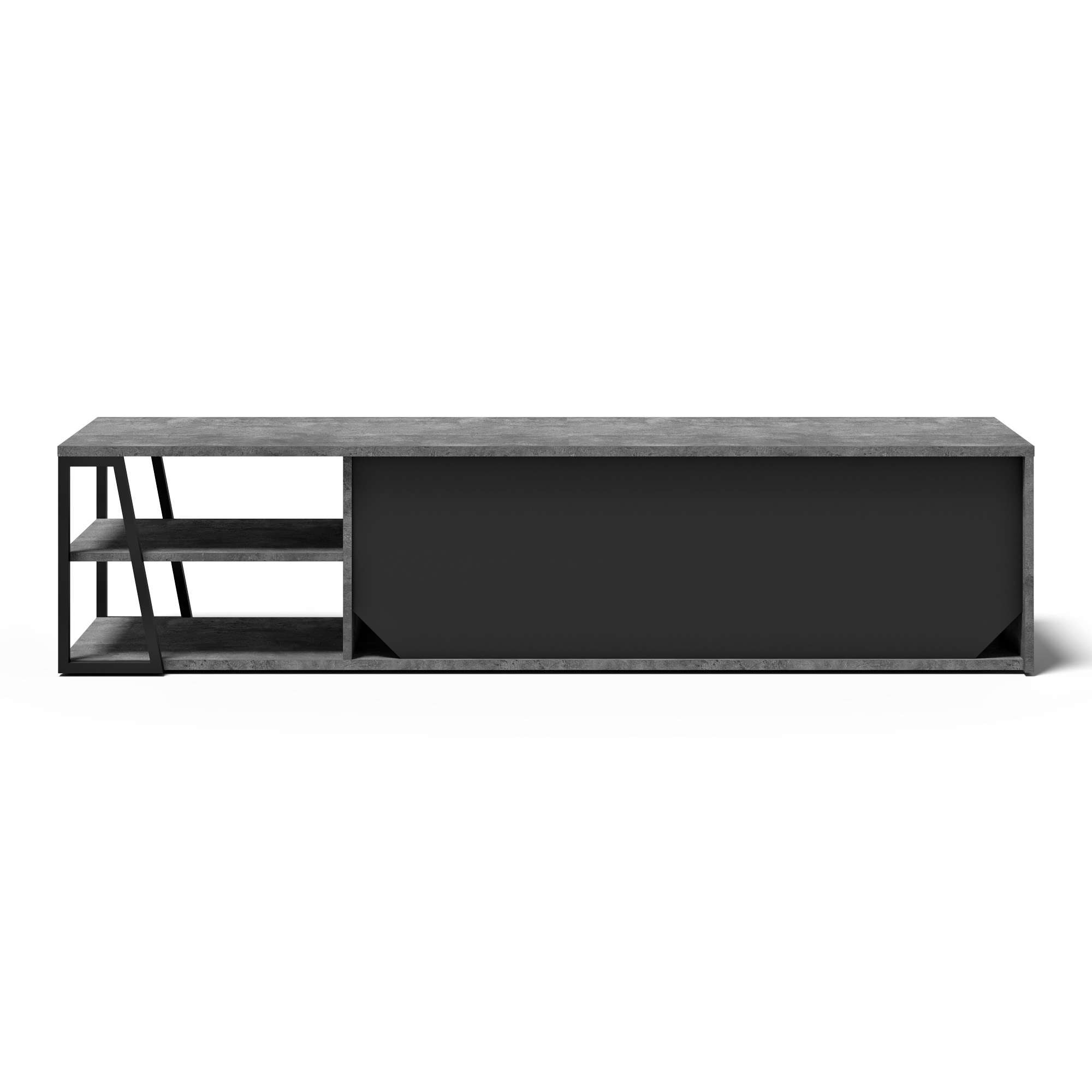TemaHome TV-Bank »Albi TV Tisch, Lowboard, TV-Schrank, TV-Board,«, Großzügiger Stauraum mit Türen und offenen Fächern
