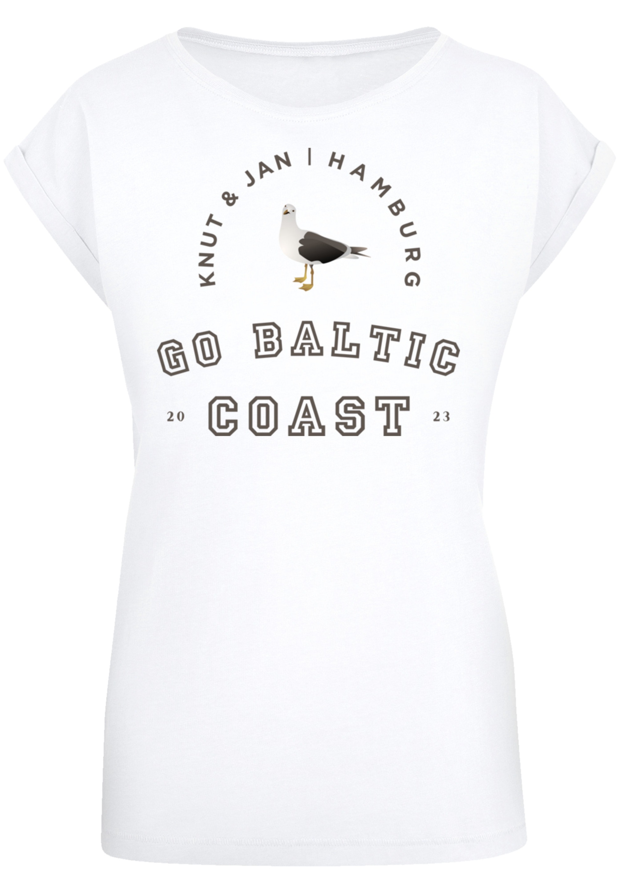 F4NT4STIC T-Shirt »Möwe Knut & Jan Hamburg« Print