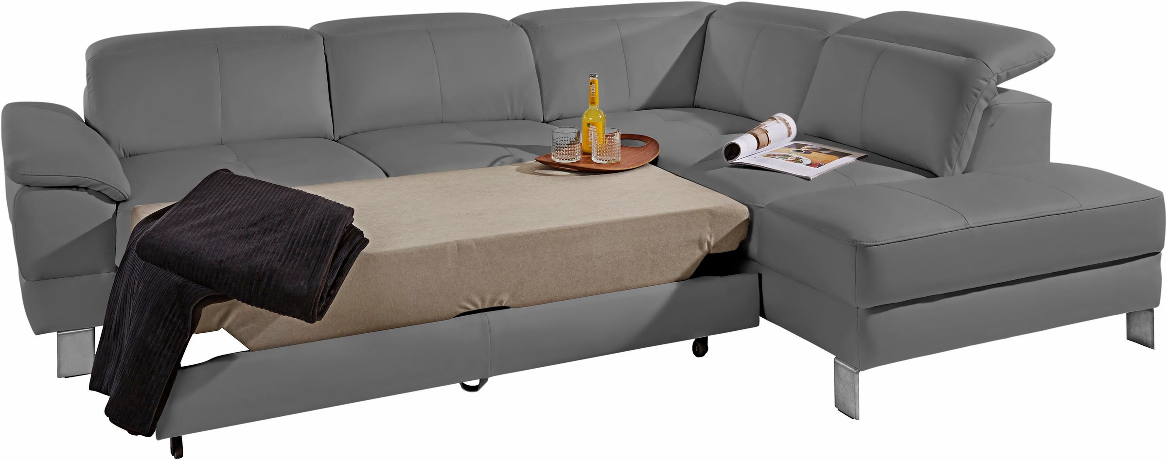 exxpo - sofa fashion Ecksofa "Mantua, L-Form" mit Kopf- bzw. Rückenverstell günstig online kaufen