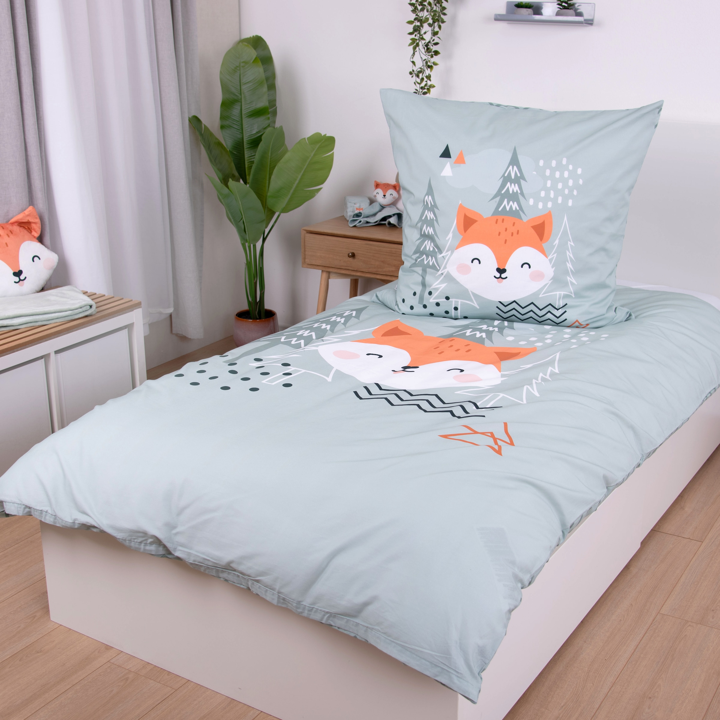 Baby Best Wendebettwäsche »Young Collection Nordic Forest« 2 Stk. tlg. mit tollem Wendemotiv