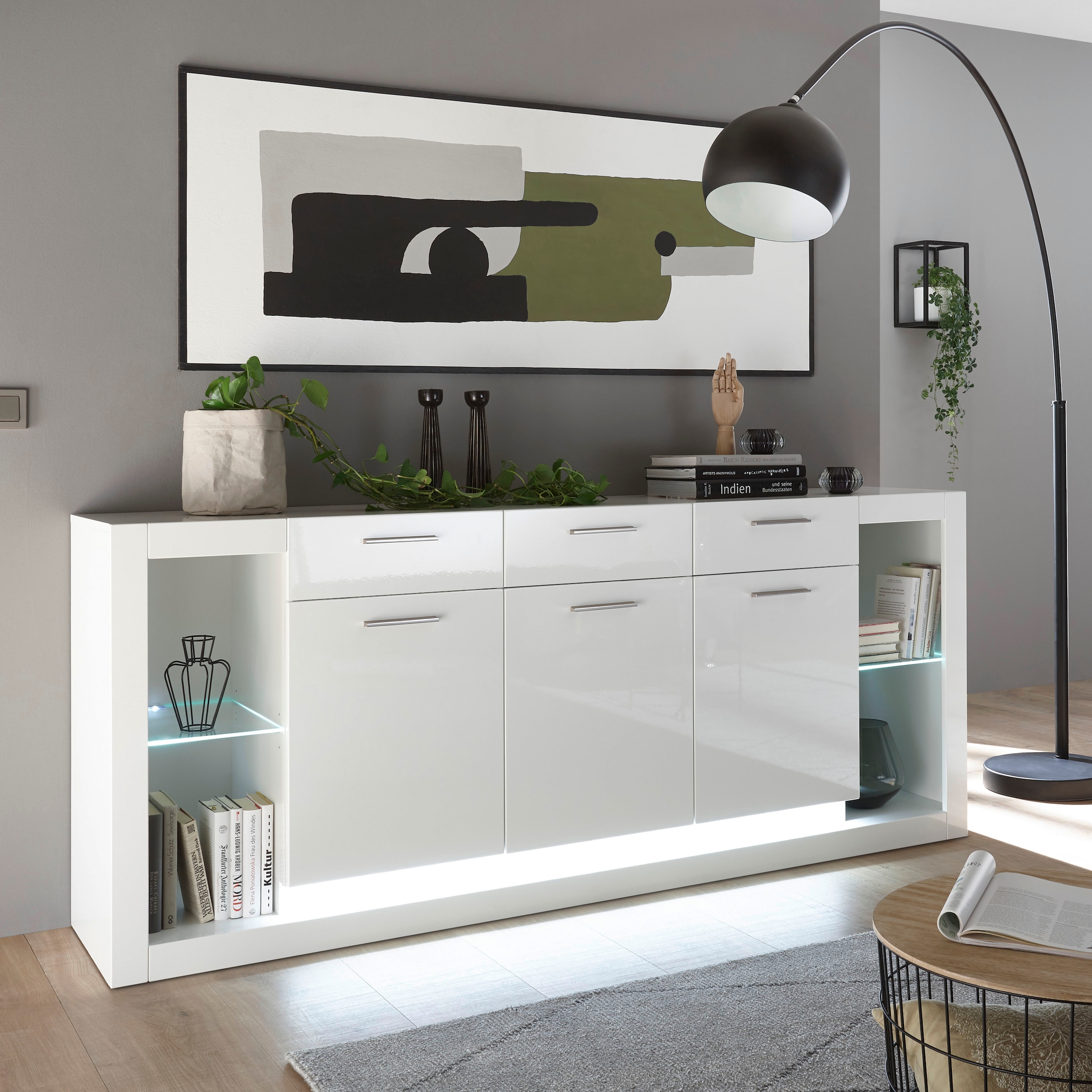 Home affaire Sideboard "MERAN" Breite ca. 198 cm günstig online kaufen
