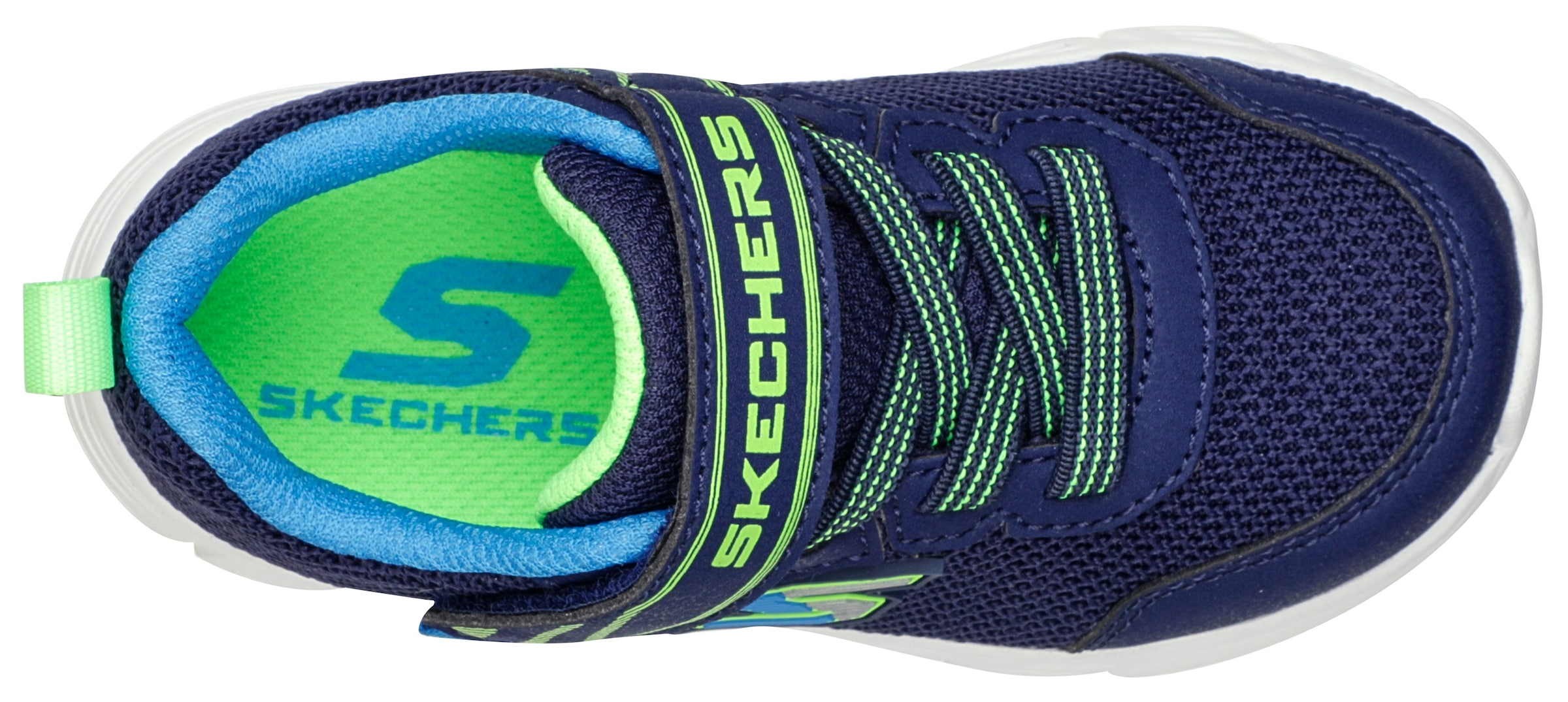 Skechers Kids Sneaker »COMFY FLEX MINI TRAINER«, Klettverschluss und Gummizug, Freizeitschuh, Halbschuh, Schnürschuh