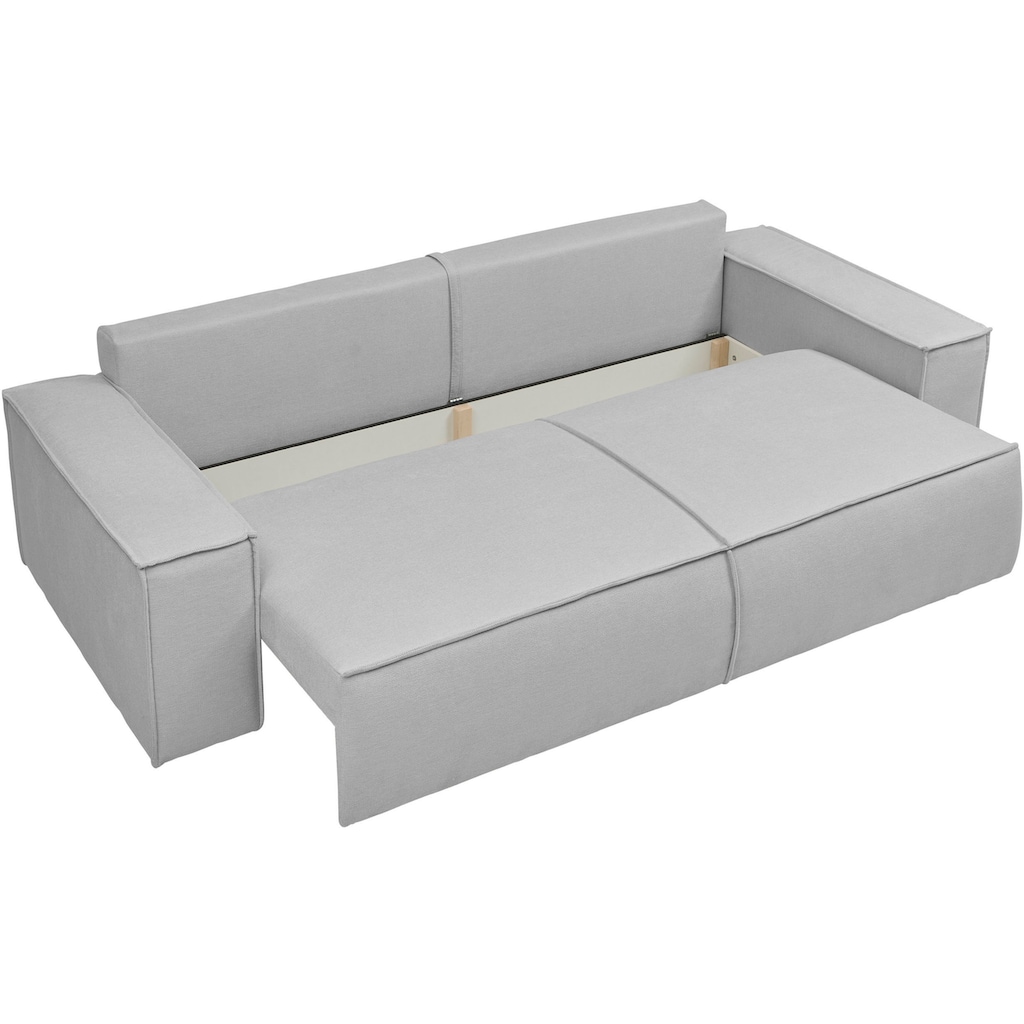 andas 3-Sitzer »FINNLEY Schlafsofa 257 cm (200/136cm) mit Bettkasten«