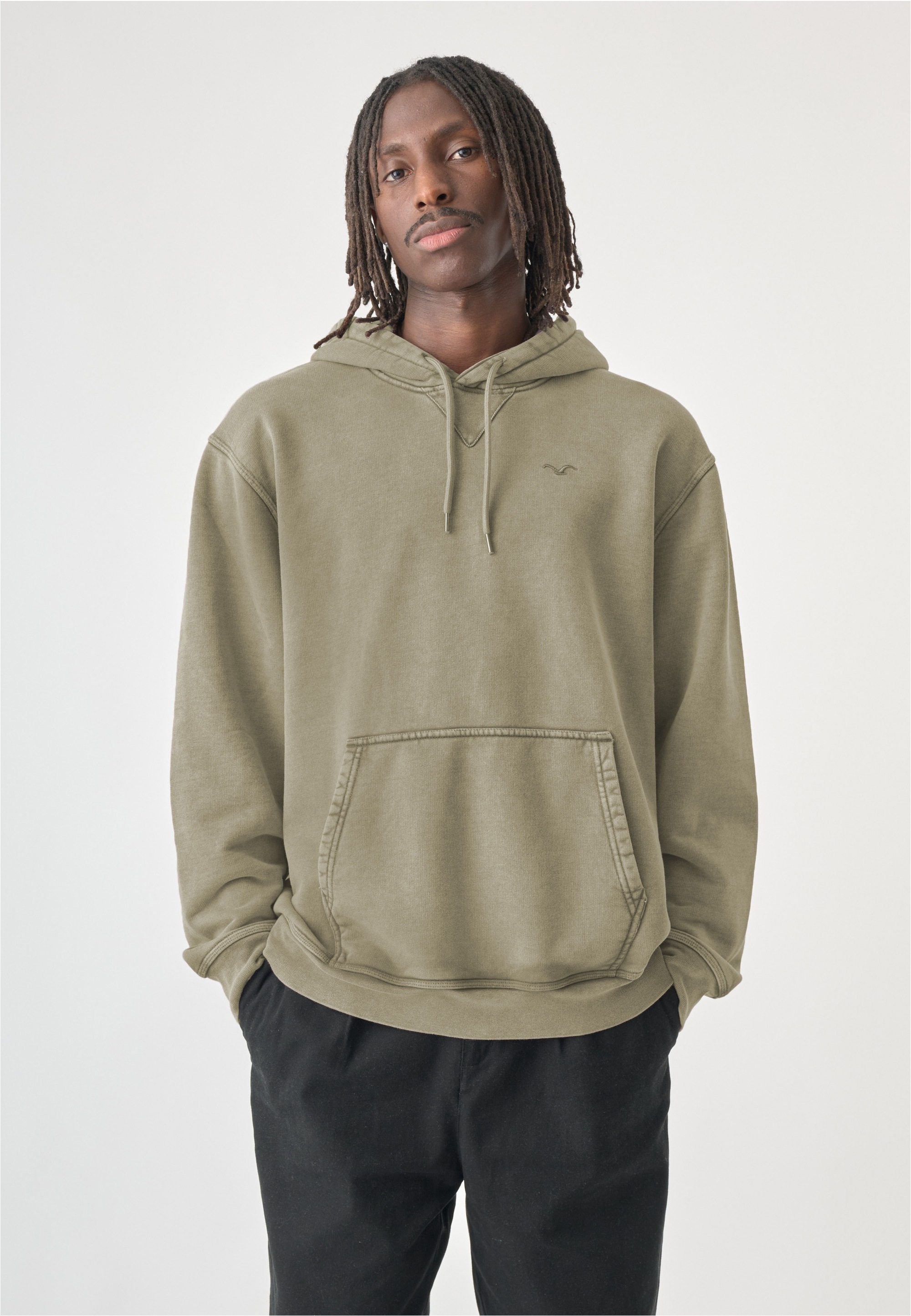 Cleptomanicx Kapuzensweatshirt "Boxy Hooded Ligull Washed", im lockeren Schnitt