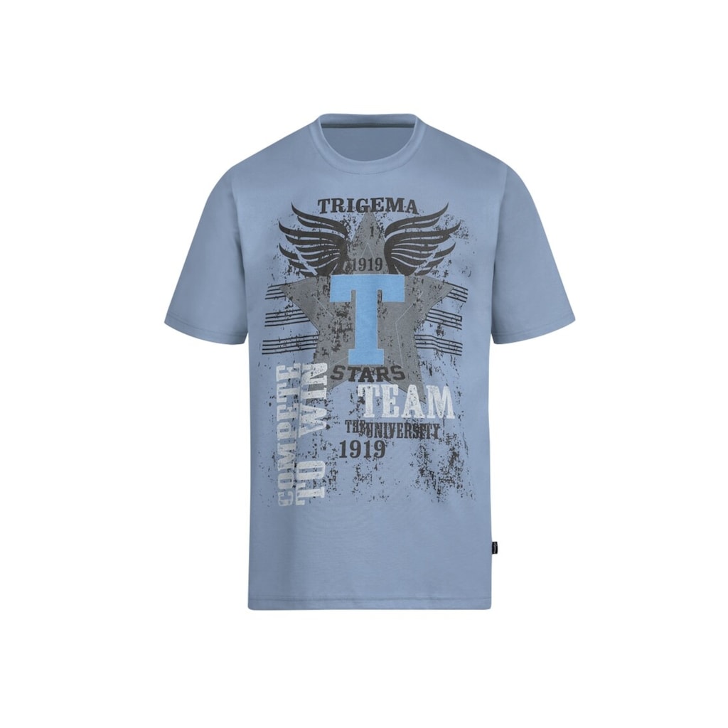 Trigema T-Shirt »TRIGEMA T-Shirt mit großem Print-Motiv«, (1 tlg.)