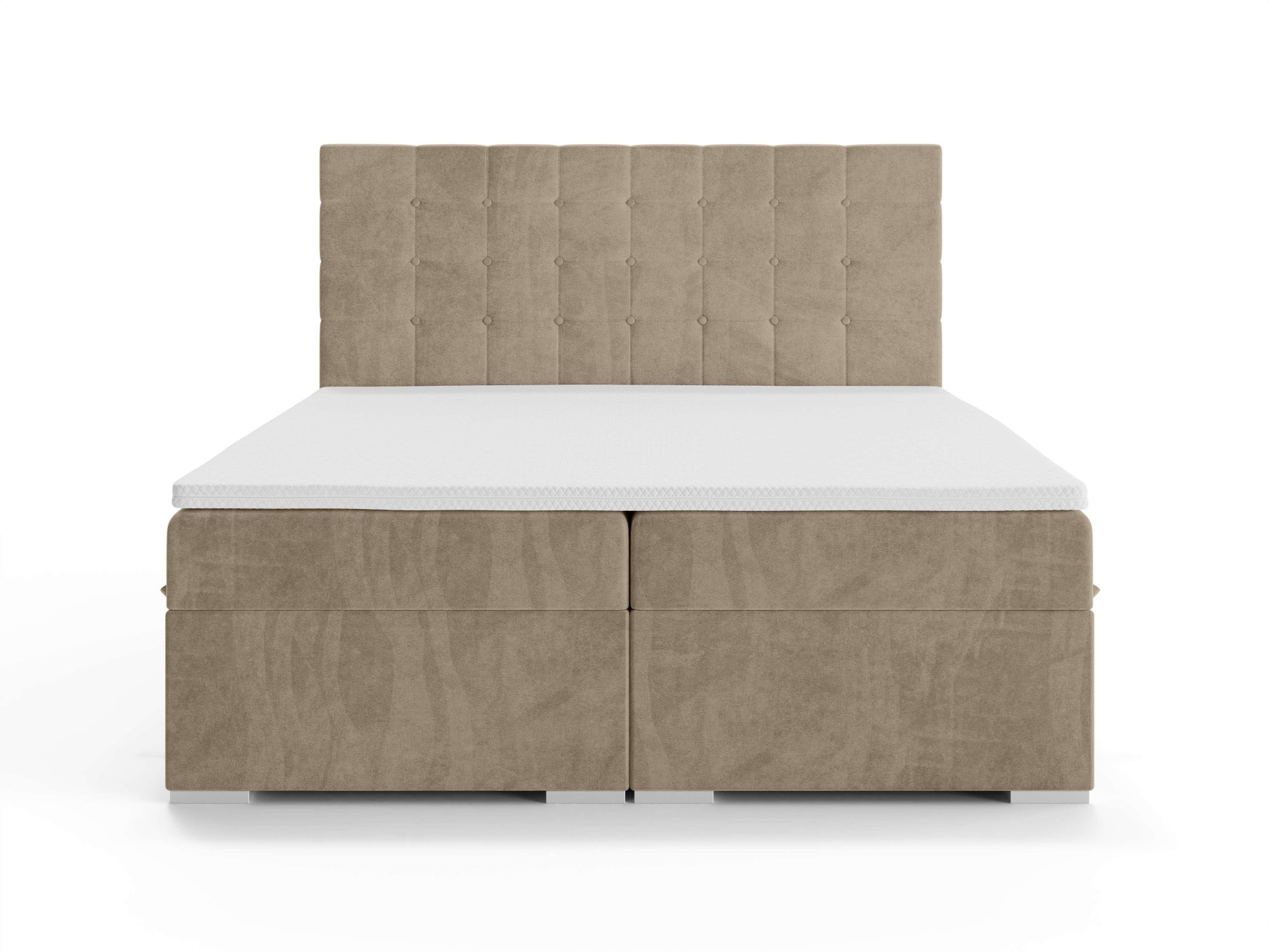 INOSIGN Polsterbett »Semla mit Matratze und Topper, in 3 Breiten (140, 160 und 180 cm)«, Boxspringbett mit Kopfteil, Bettkasten, Matratze (BFK/TFK) und Topper
