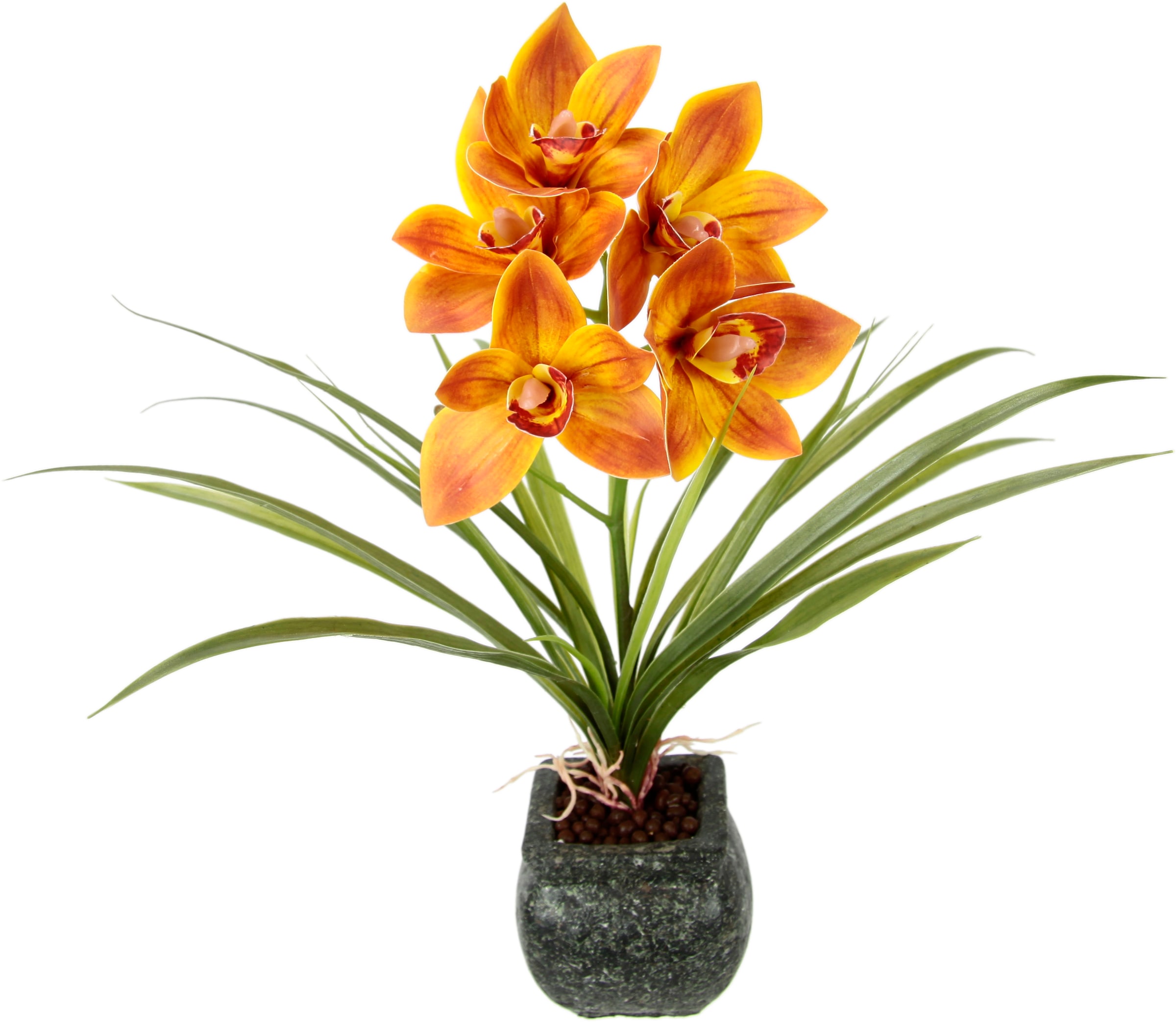 my home Kunstblume »Orchidee« su Blätter im pu...