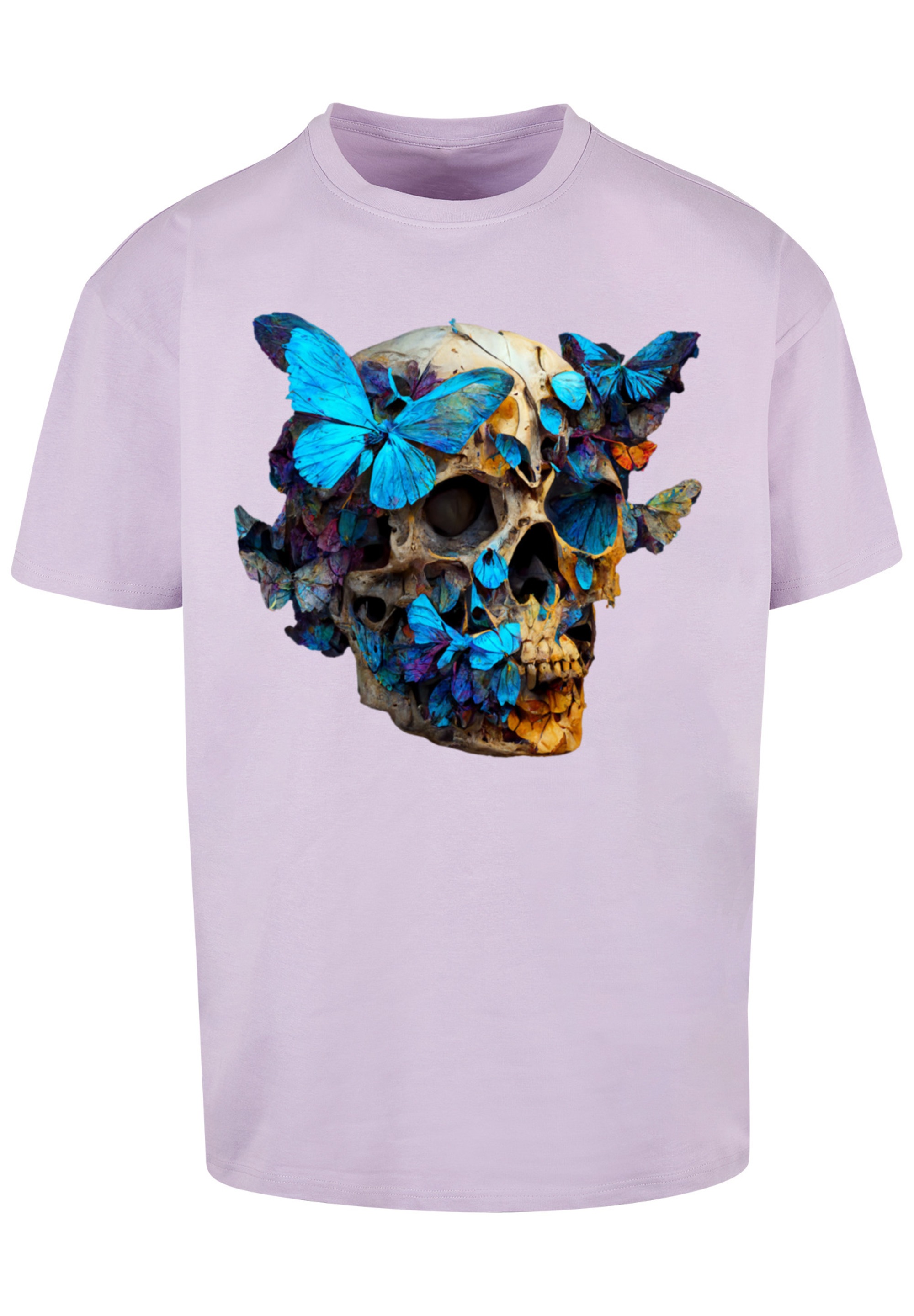 F4NT4STIC T-Shirt »Schmetterling Skull OVERSIZE TEE«, Print