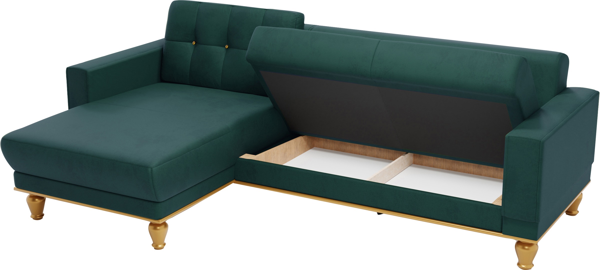 sit&more Ecksofa »Orient 5 L-Form«, mit Strass-Stein, wahlweise mit Bettfunktion und Bettkasten