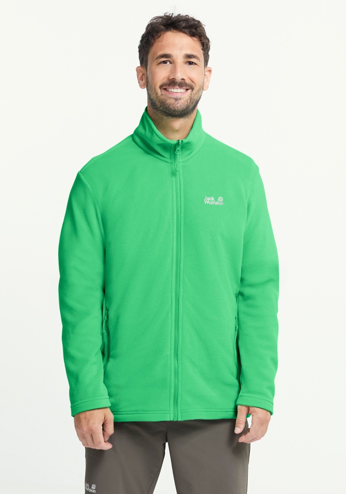 Fleecejacke JACK WOLFSKIN "TAUNUS 100 FZ M", Herren, Gr. M (50), lizard, Obermaterial: 100% POLYESTER. Futter: 100% POLYESTER, Jacken Fleecejacke
