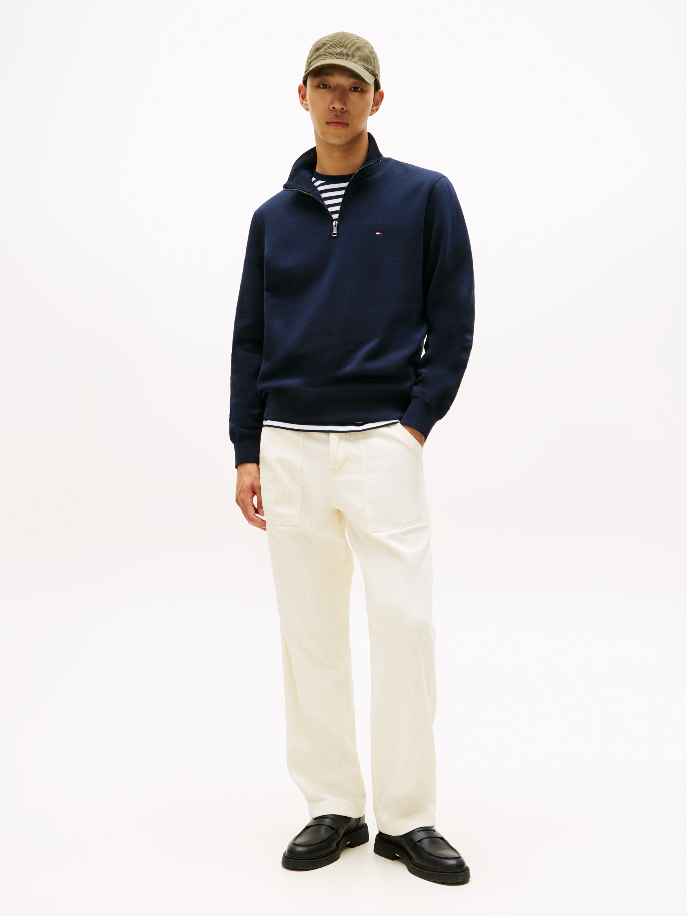 Tommy Hilfiger Sweatshirt »ESSENTIAL FLEECE 1/4 ZIP«, mit Stehkragen