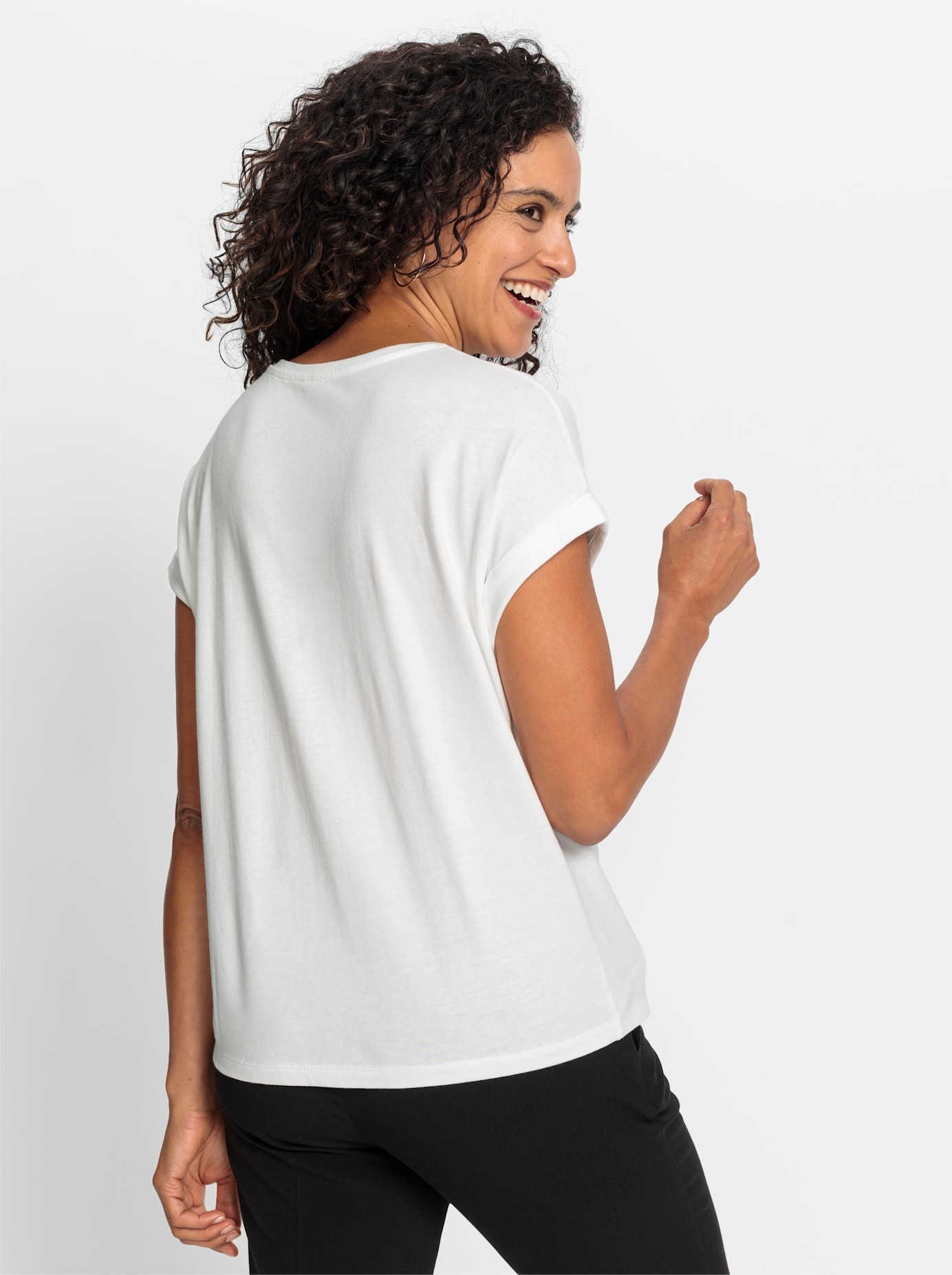 Inspirationen Rundhalsshirt »Rundhals-Shirt«, (1 tlg.)