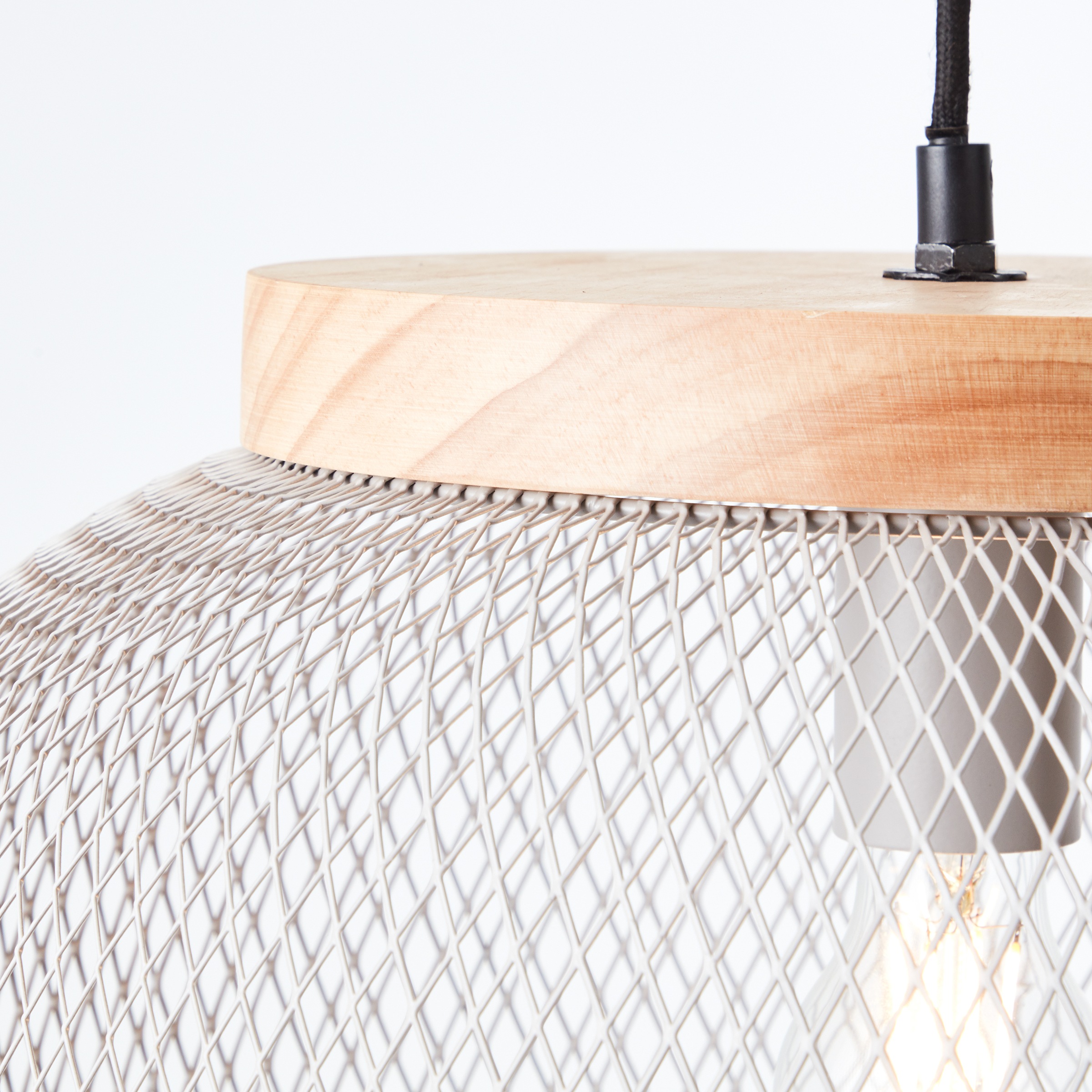 Brilliant Pendelleuchte »Giada«, 1 flammig, Leuchtmittel E27 | ohne Leuchtmittel, Pendelleuchte, 40 cm, E27, kürzbar, Metall/Holz