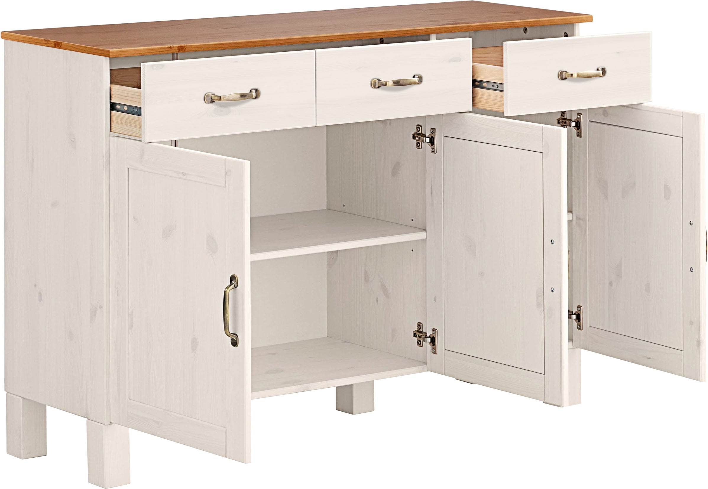 Home affaire Sideboard »Alby« Breite 125 cm, 3 Türen, 2 Schubkästen