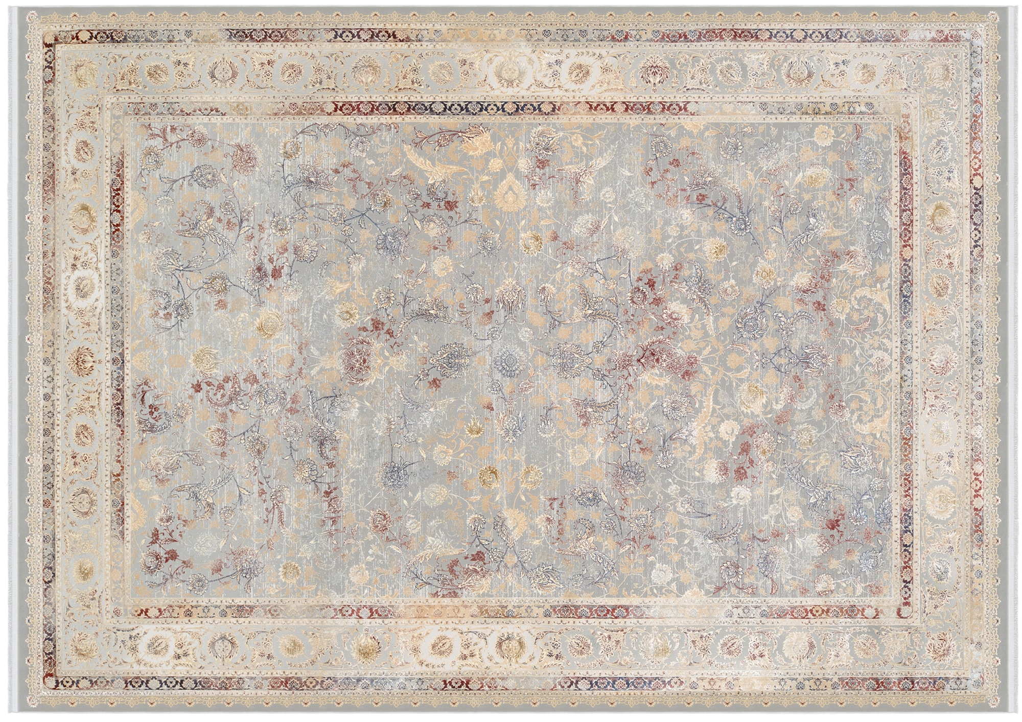 OCI DIE TEPPICHMARKE Teppich »MYSTIC LIMITED«, rechteckig, 7 mm Höhe, florale Muster in 3D-Optik, maschinell gewebt, Viskose