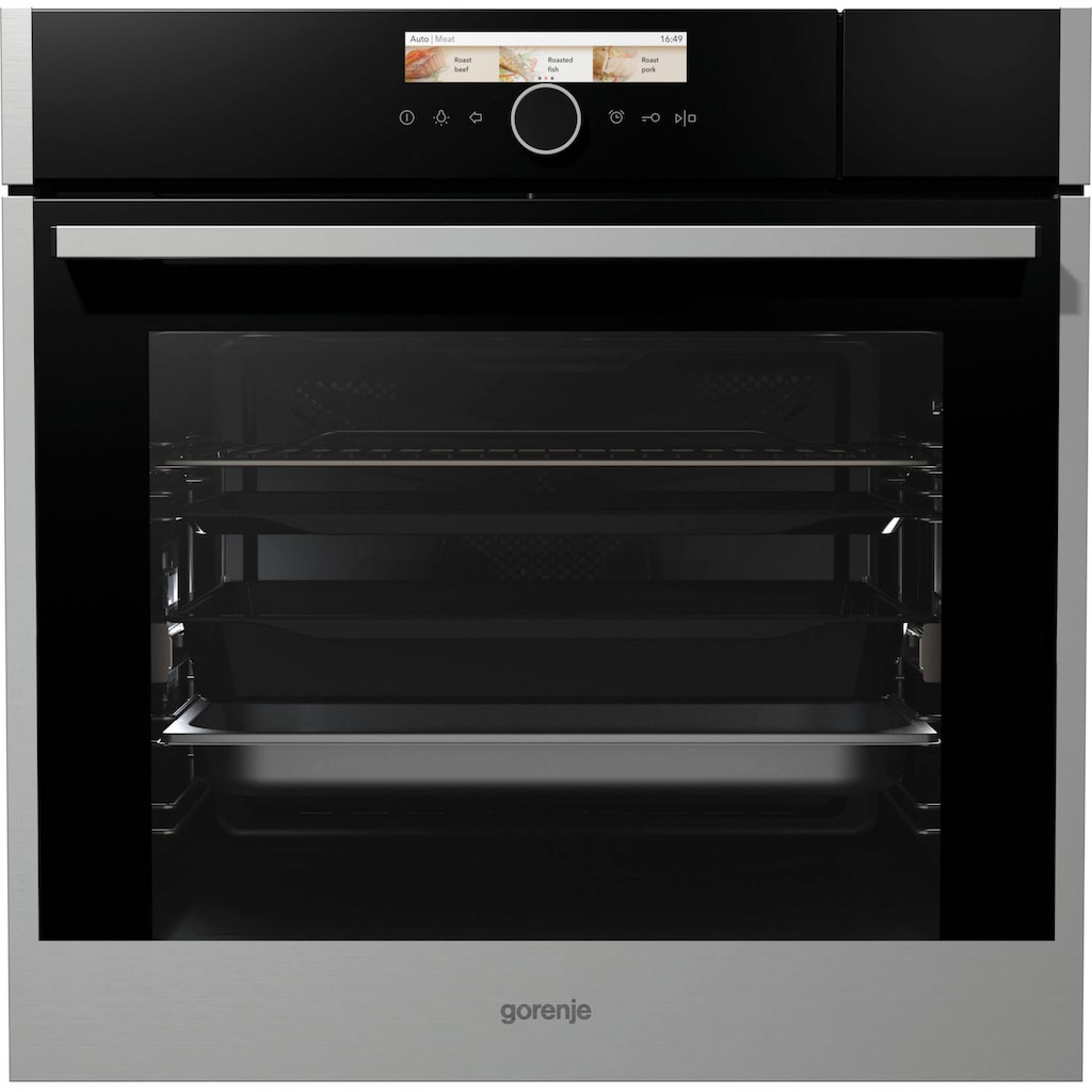 GORENJE Dampfbackofen »BCS798S24X«, BCS798S24X, mit 1-fach-Teleskopauszug, Aqua-Reinigungsfunktion