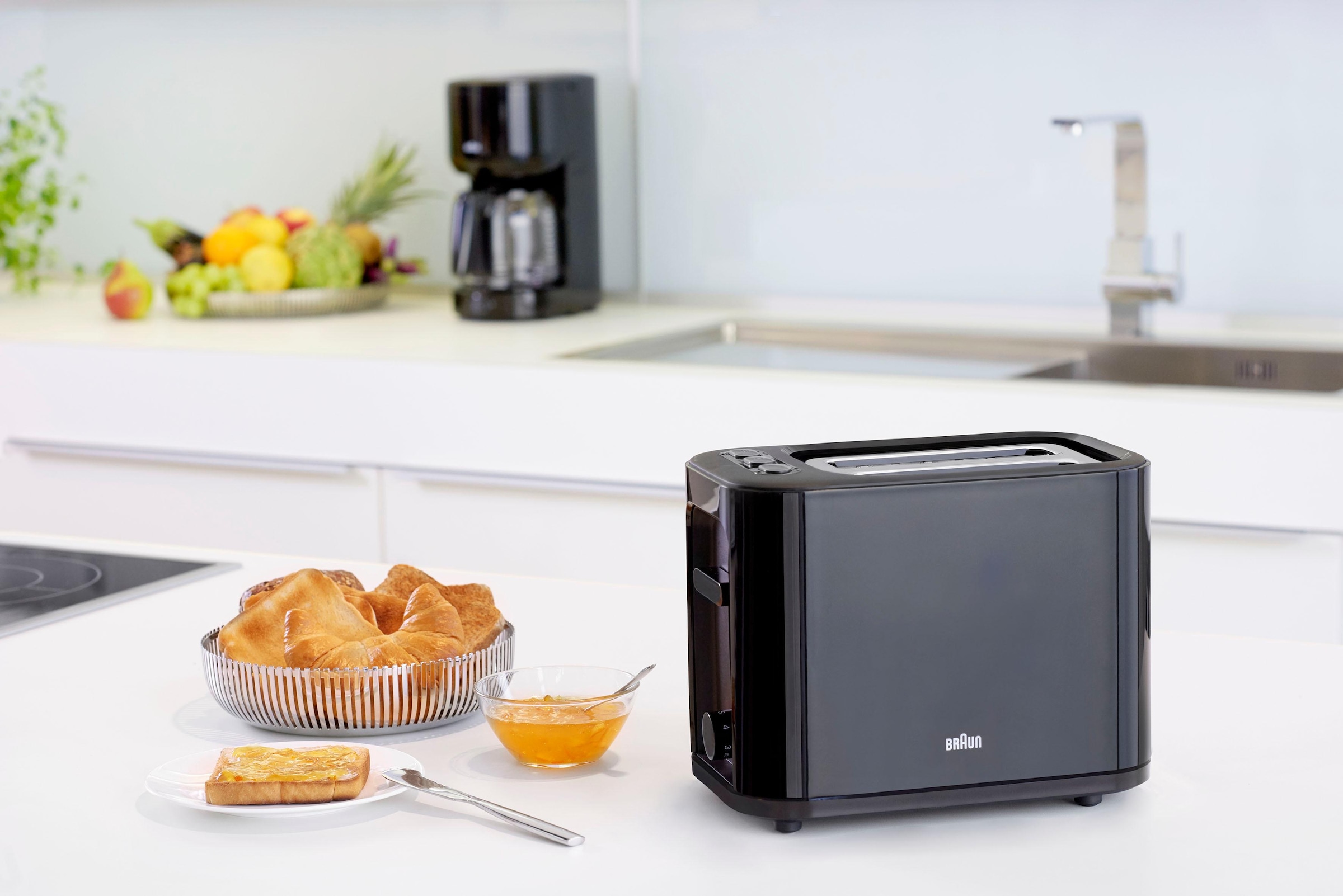 2 2 kurze BAUR Scheiben, BK«, Toaster 1000 für 3010 W »HT | Schlitze, Braun