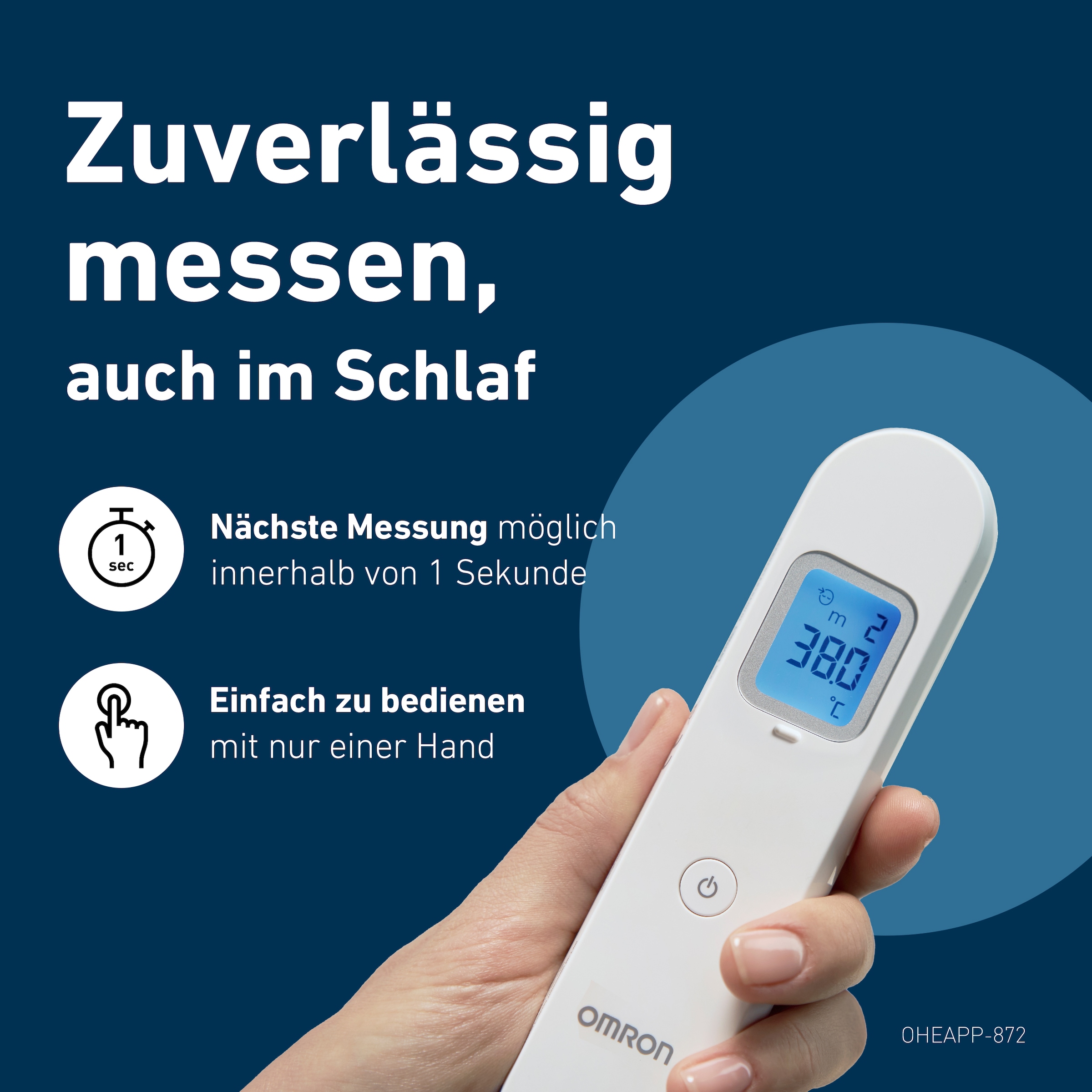 Omron Stirn-Fieberthermometer »Gentle Temp 730« schnelle, präzise, kontaklose Messung, geeignet für alle Altersgruppen