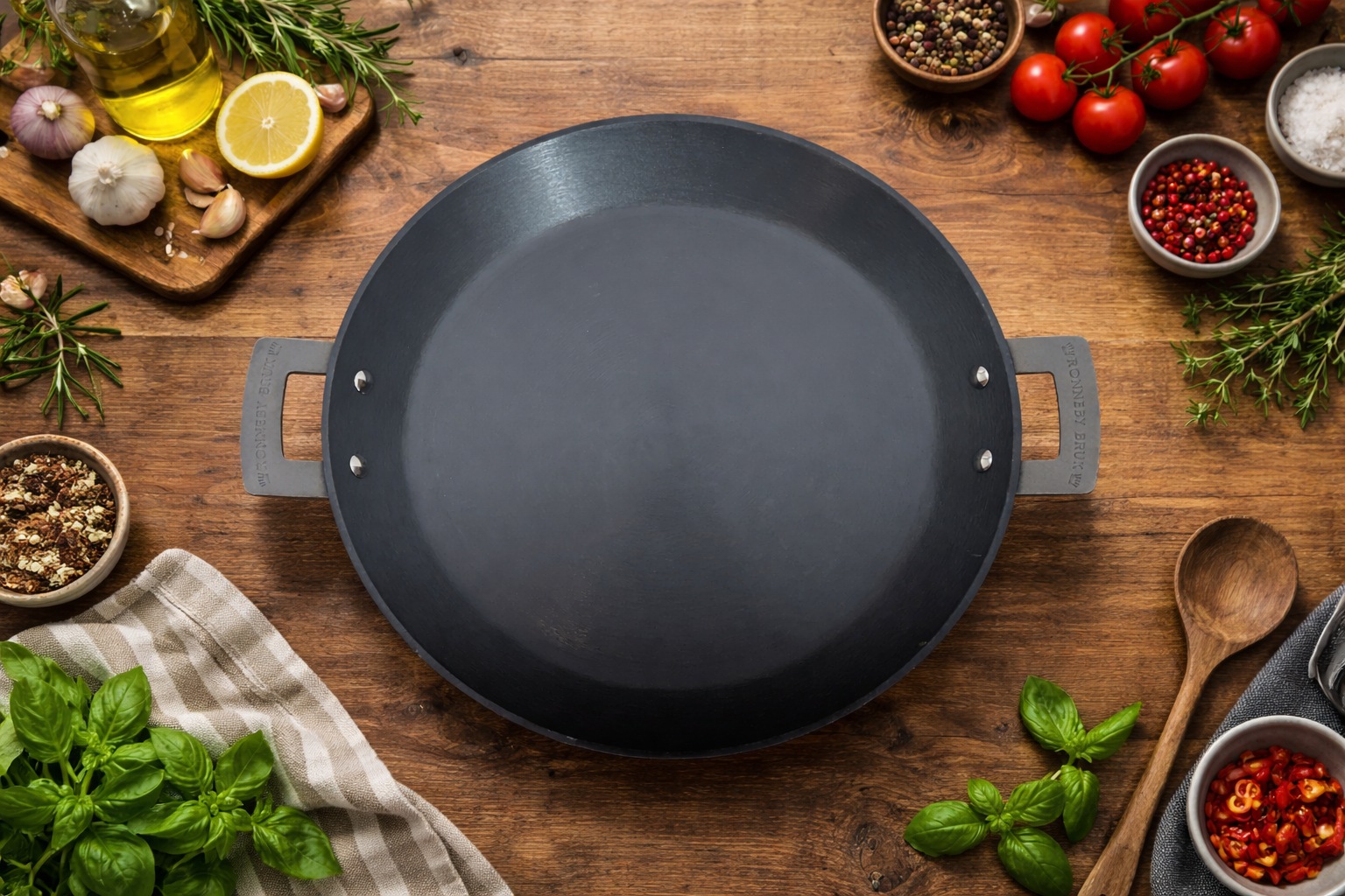 Ronneby Bruk Schmorpfanne »Ultra Light Professional, Pfanne, Ø 36 cm, Schmiedeeisengriffe« Gusseisen 1 tlg.