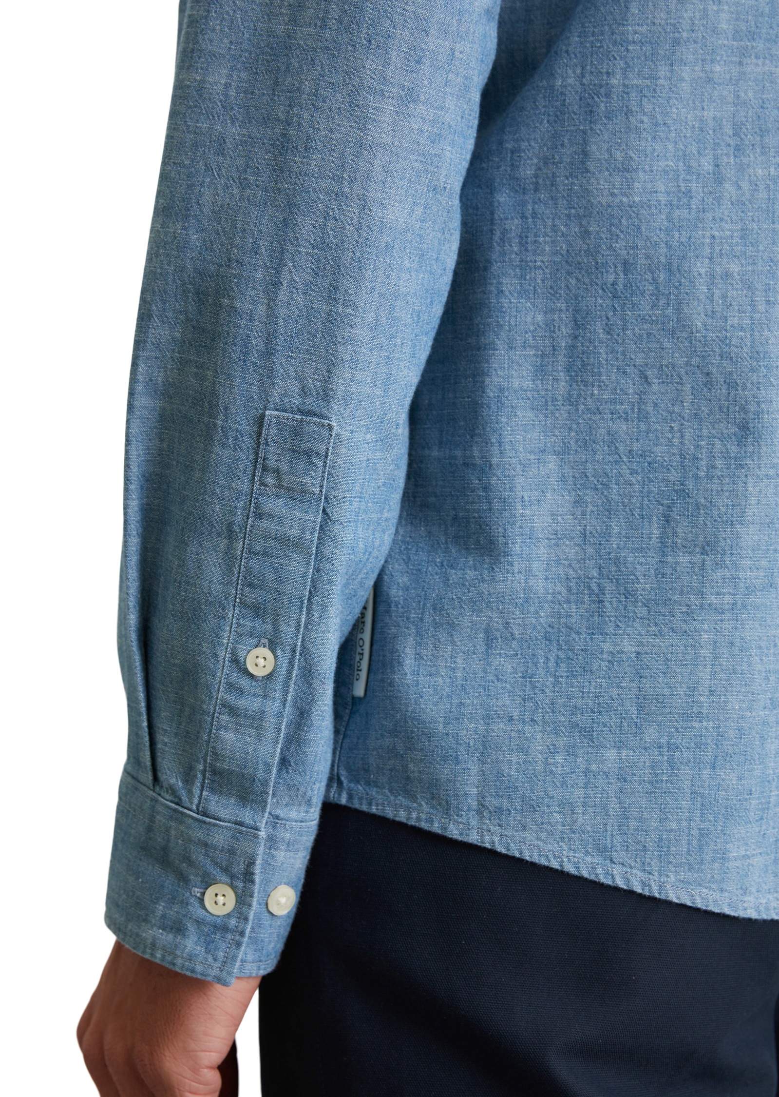 Marc O'Polo Langarmhemd »aus leichtem Bio-Baumwoll-Chambray«