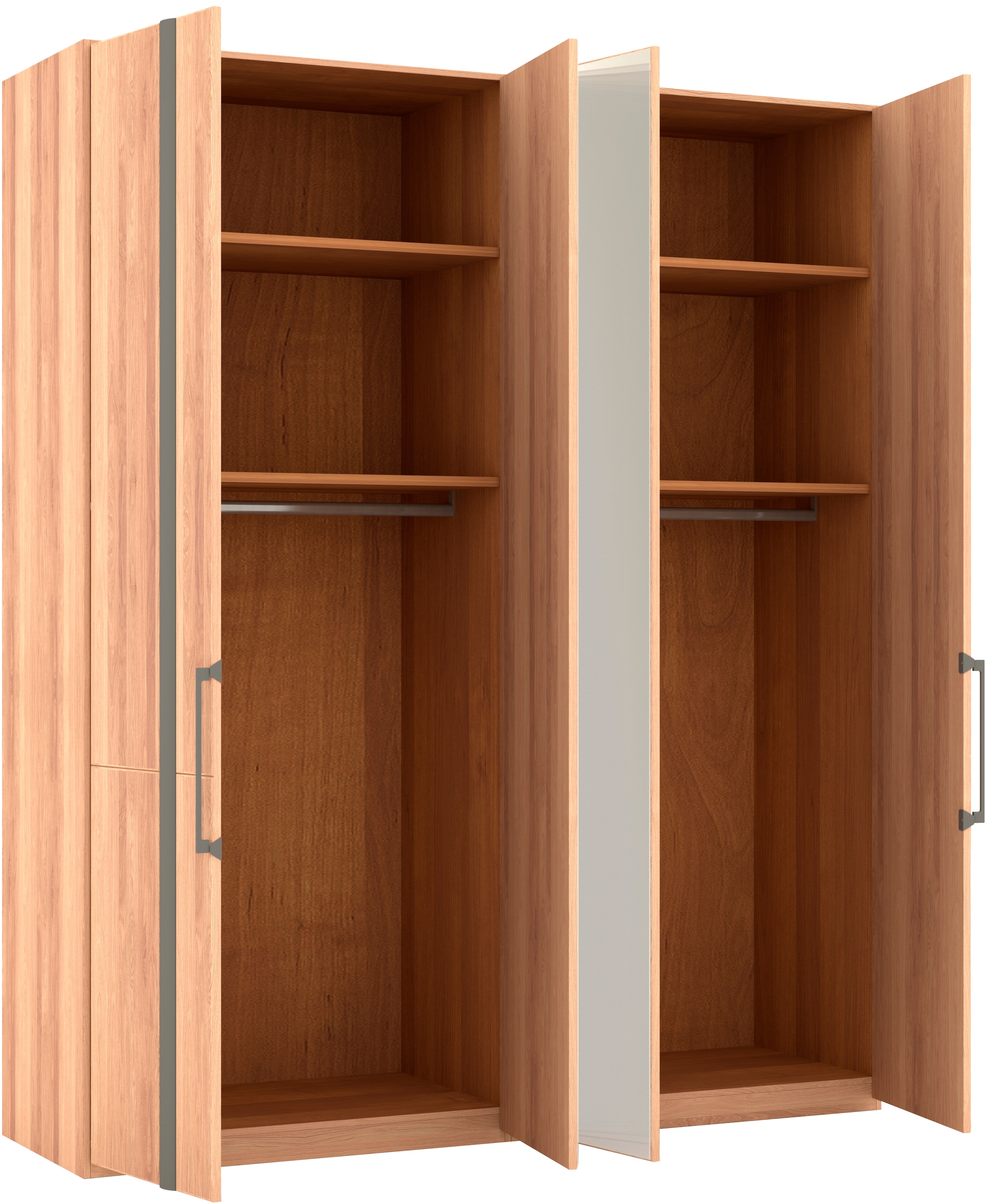 Musterring Drehtürenschrank »Sorrent, Kleiderschrank, Schrank, teilmassiv Eiche«, (mit Türdämpfern, in 5 Breiten & 2 Höhen, extra Böden, MADE IN GERMANY), Türen Eiche massiv oder als Parsol-Bronze-Spiegel, verschiedene Maße