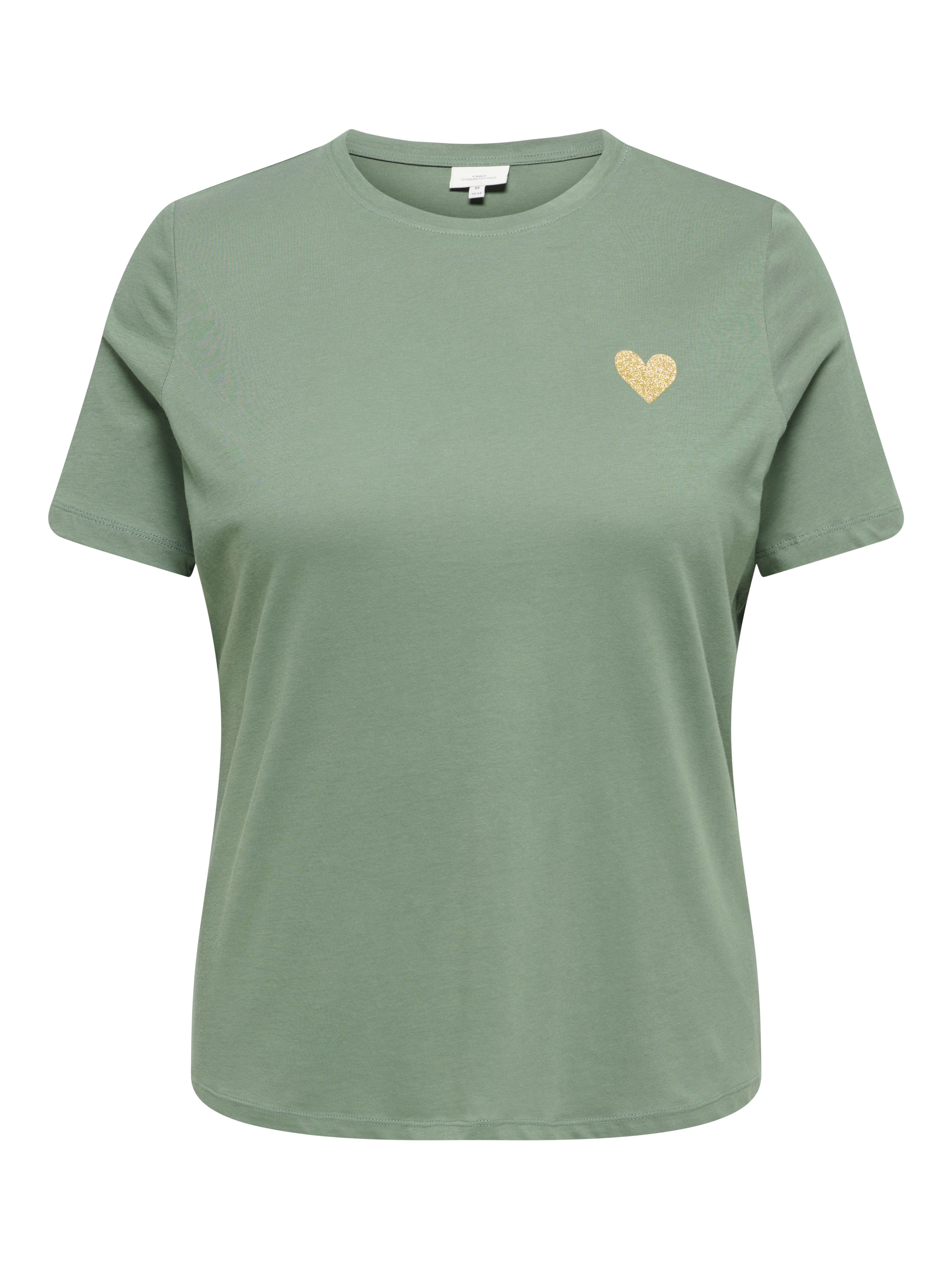 ONLY CARMAKOMA T-Shirt "CARKITA LIFE S/S LOGO TOP JRS NOOS" Baumwolle, regular fit