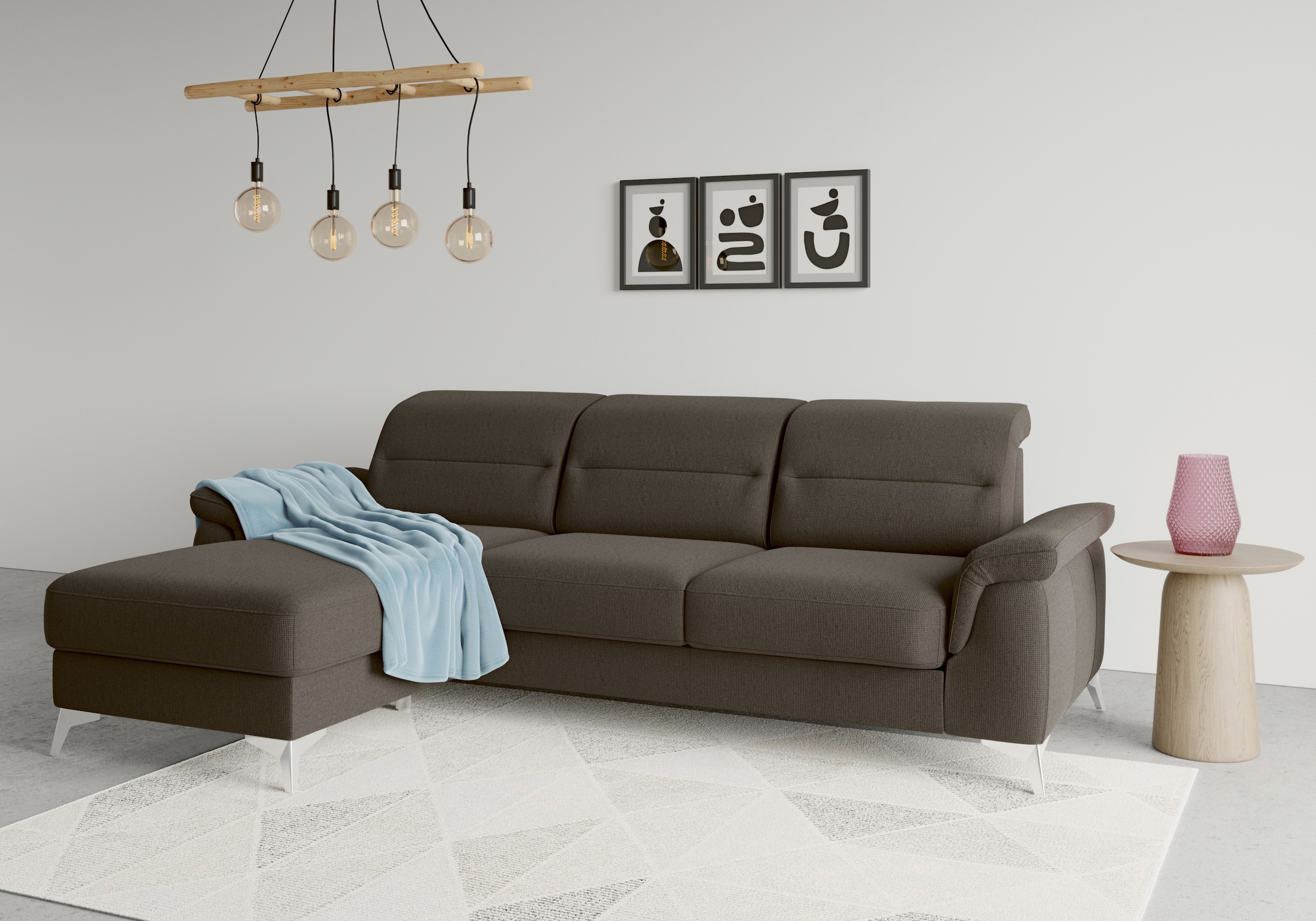 sit&more Ecksofa "Sinatra L-Form", mit Recamiere, optinal mit Kopfteilverst günstig online kaufen