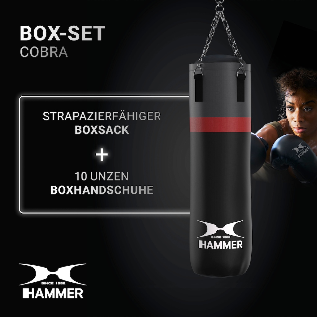 Hammer Boxsack »Cobra«, (Set, mit Boxhandschuhen)